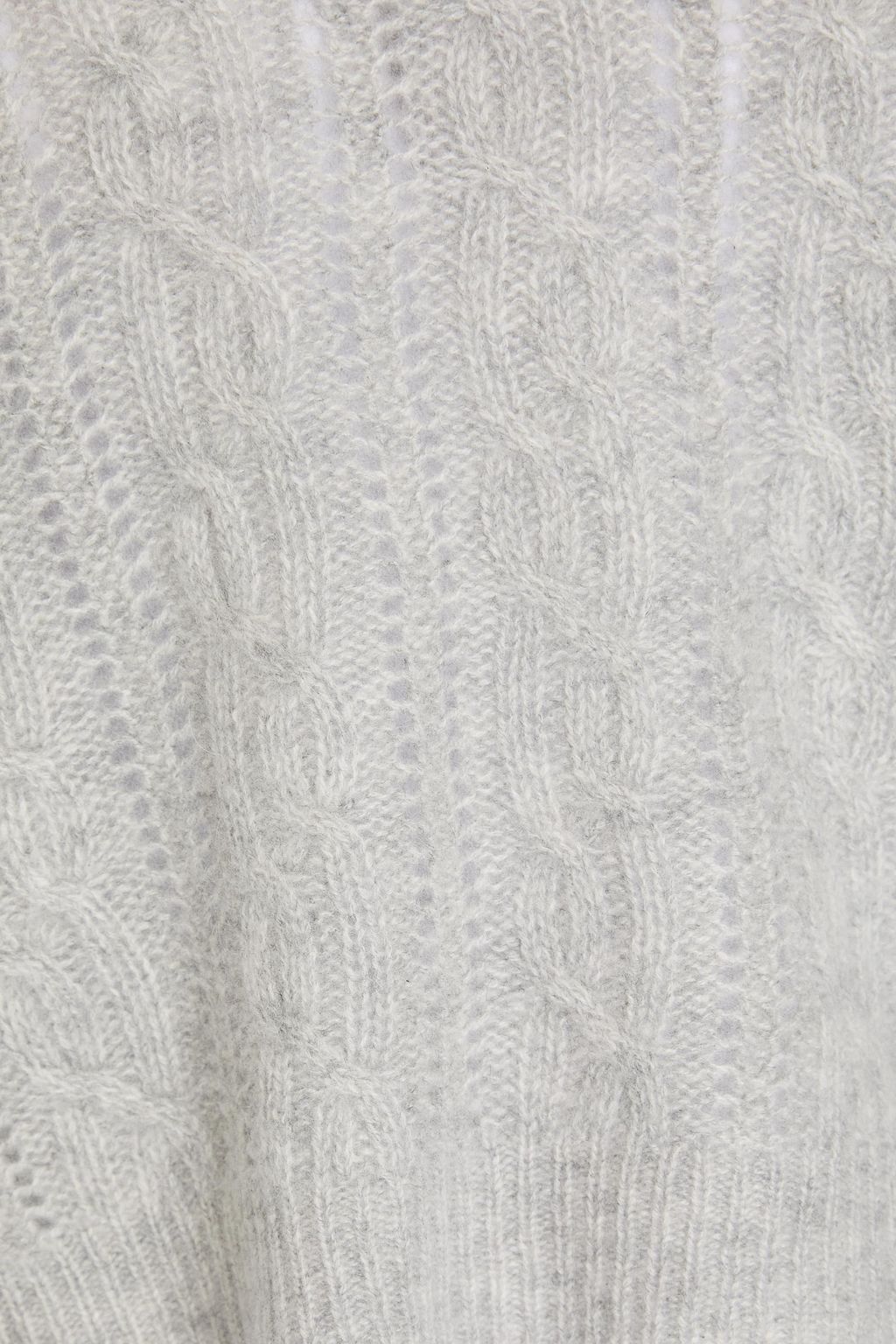 NAADAM Cable and pointelle-knit cashmere polo sweater
