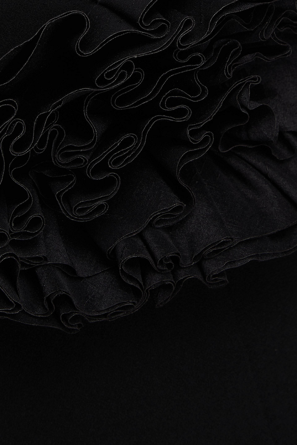 Rachel Gilbert Margot Floral-appliquéd Crepe Gown In Black