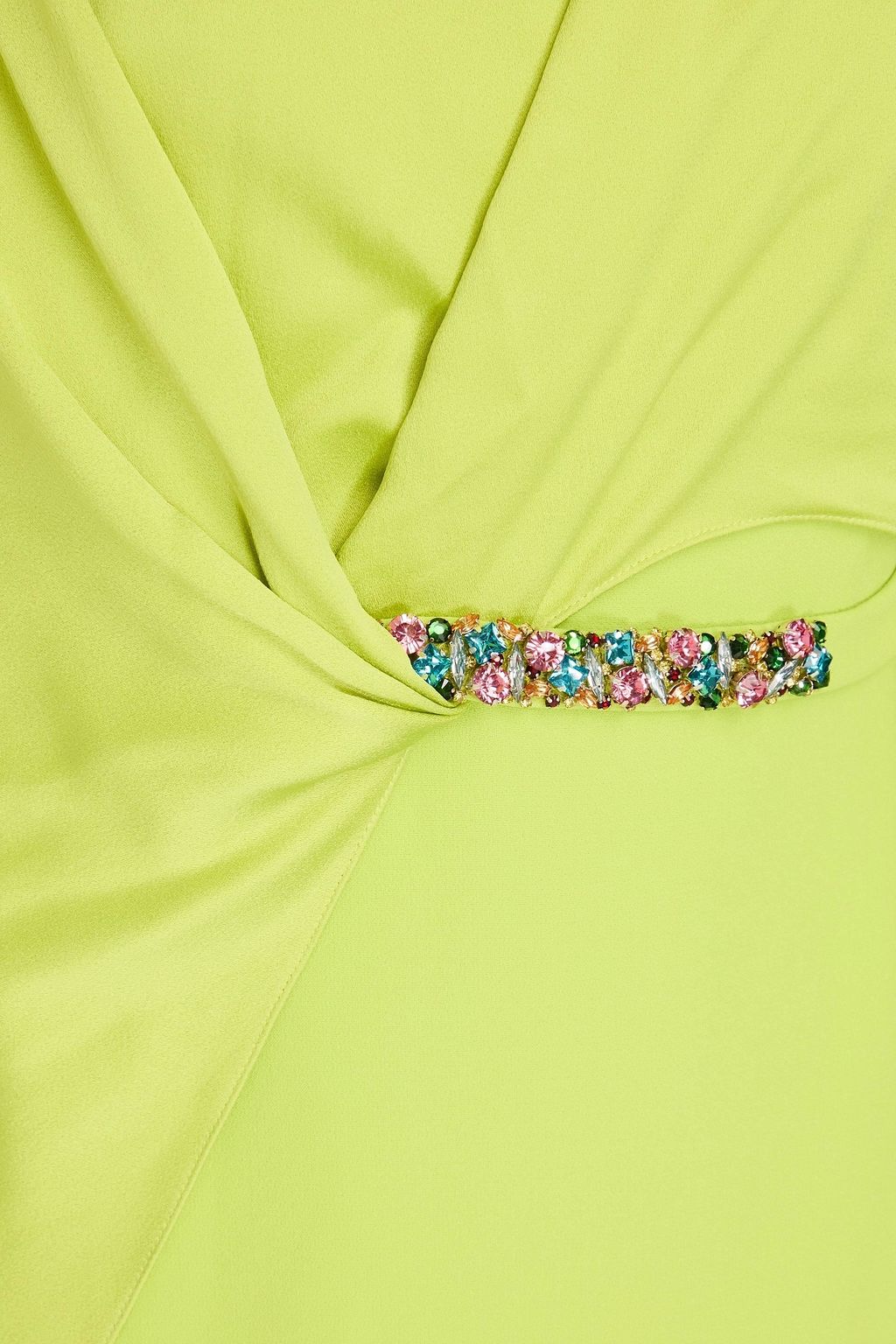 SAFIYAA Crystal-embellished satin-crepe gown