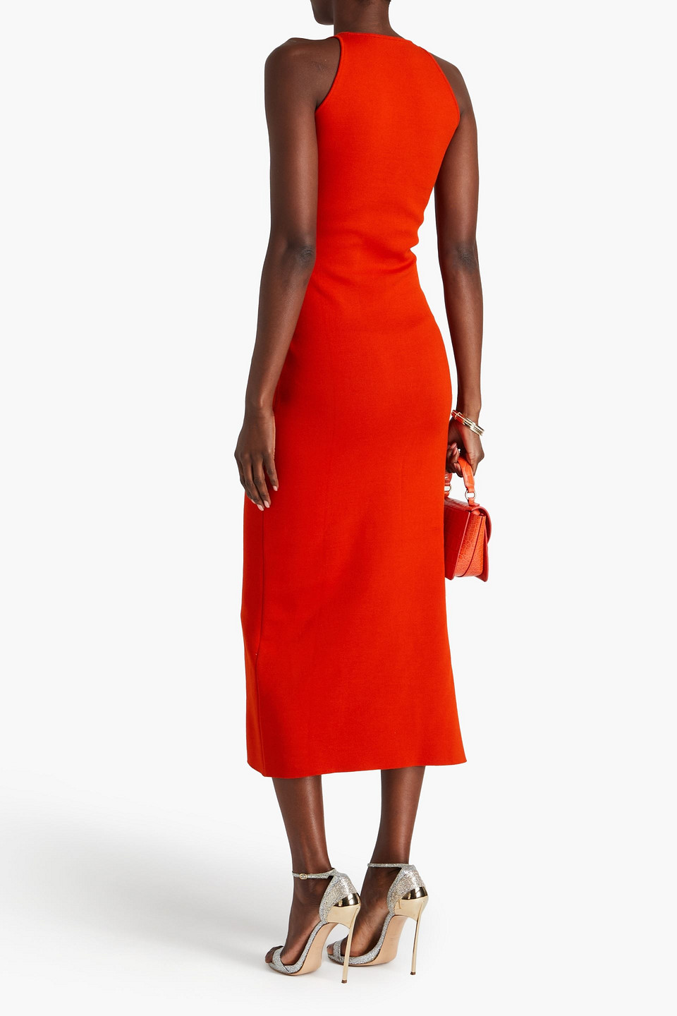 Safiyaa - Medoran Midikleid Aus Ponte - Rot - Xs 
