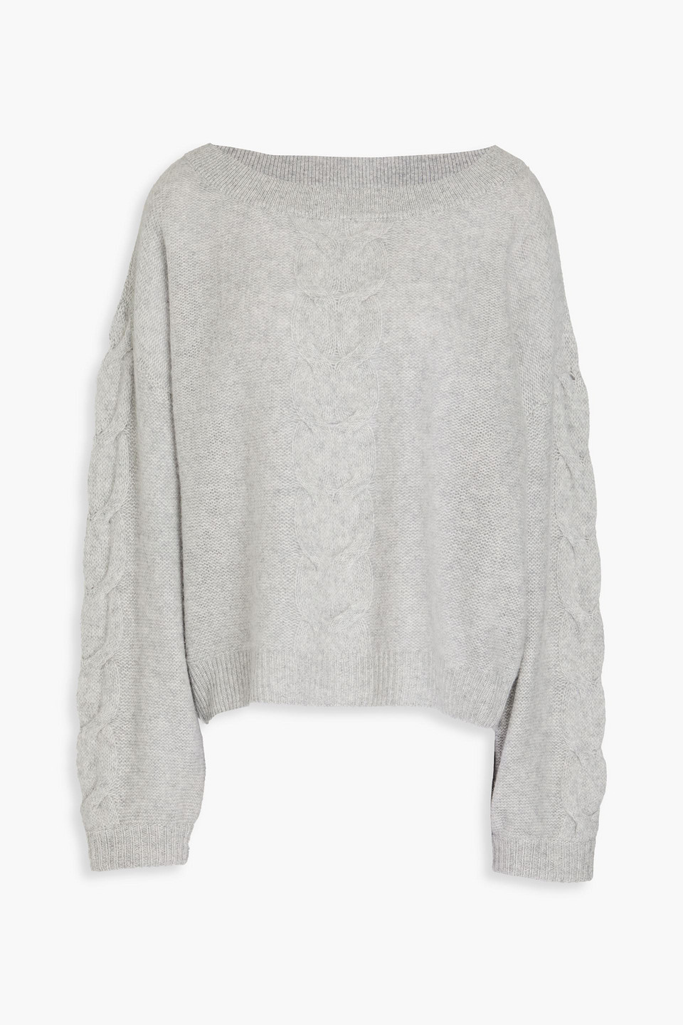 Naadam Cable-knit Cashmere Sweater In Light Gray