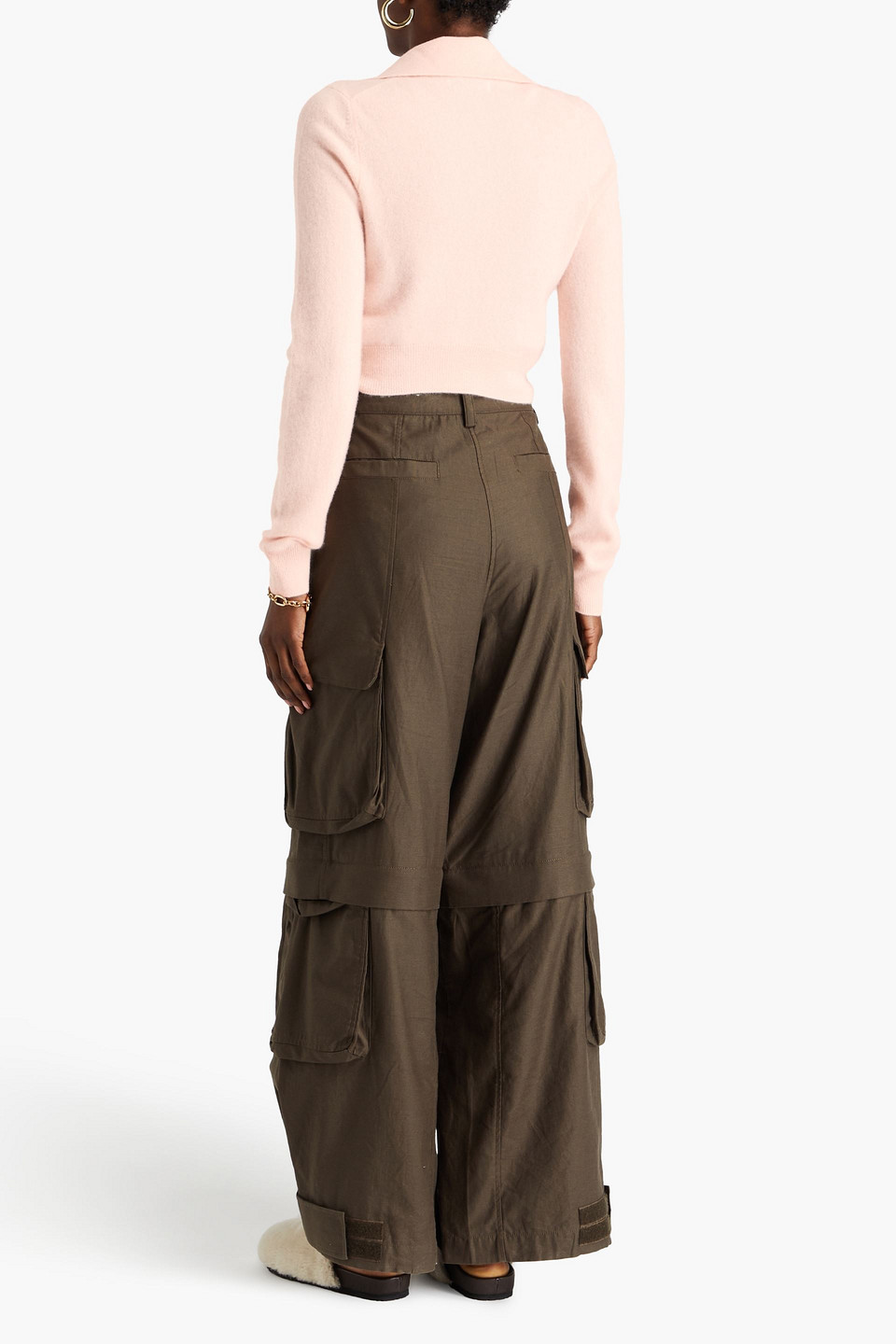 Naadam Cropped Cashmere Cardigan In Pastel Pink