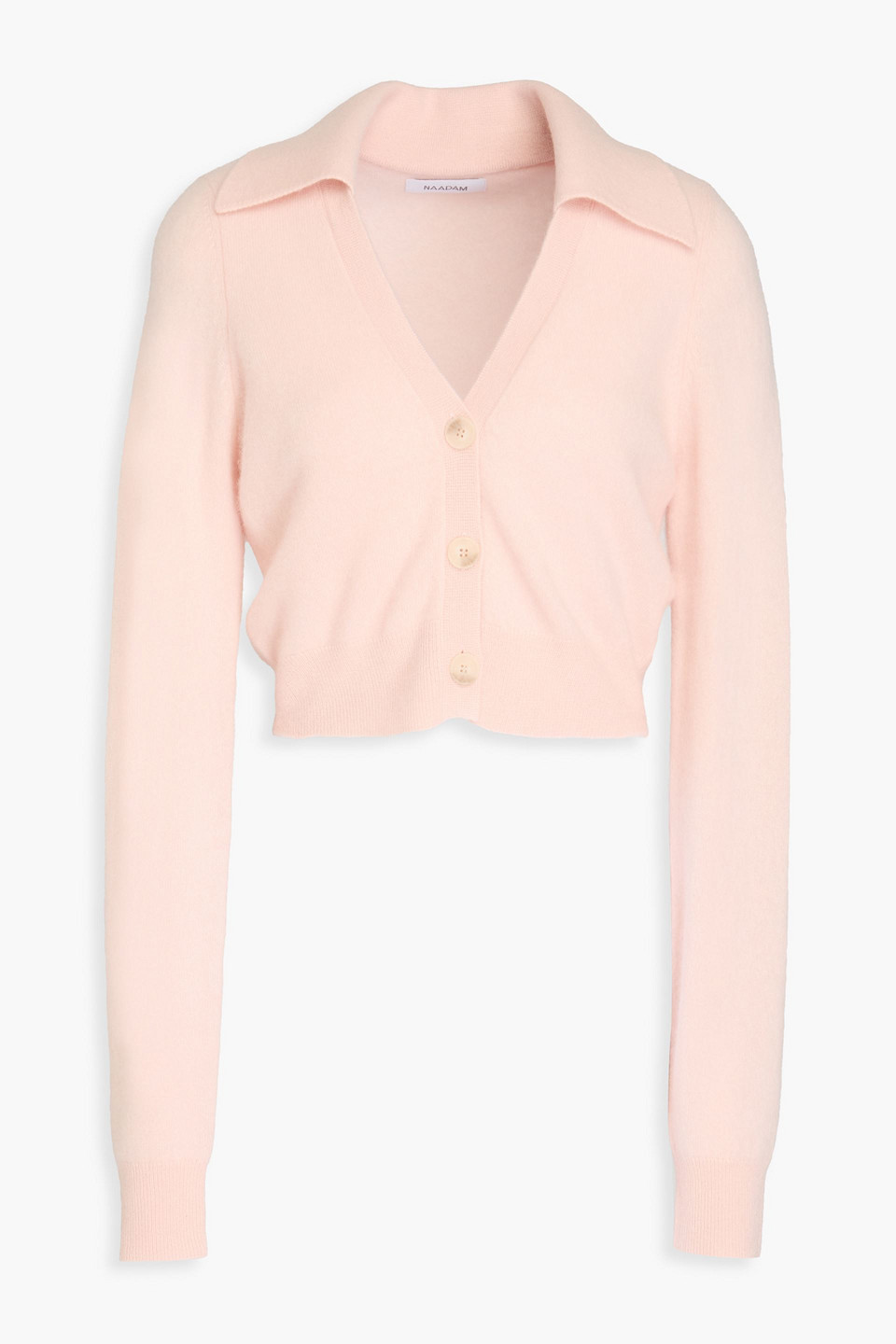 Naadam Cropped Cashmere Cardigan In Pastel Pink
