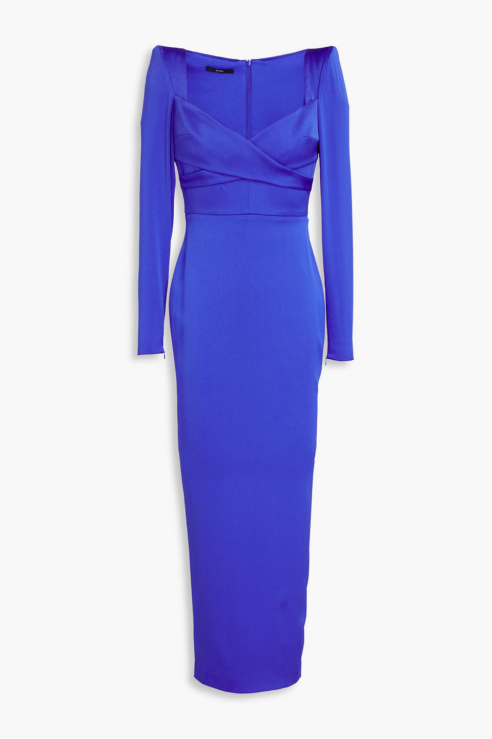 Linden wrap-effect satin-crepe midi dress