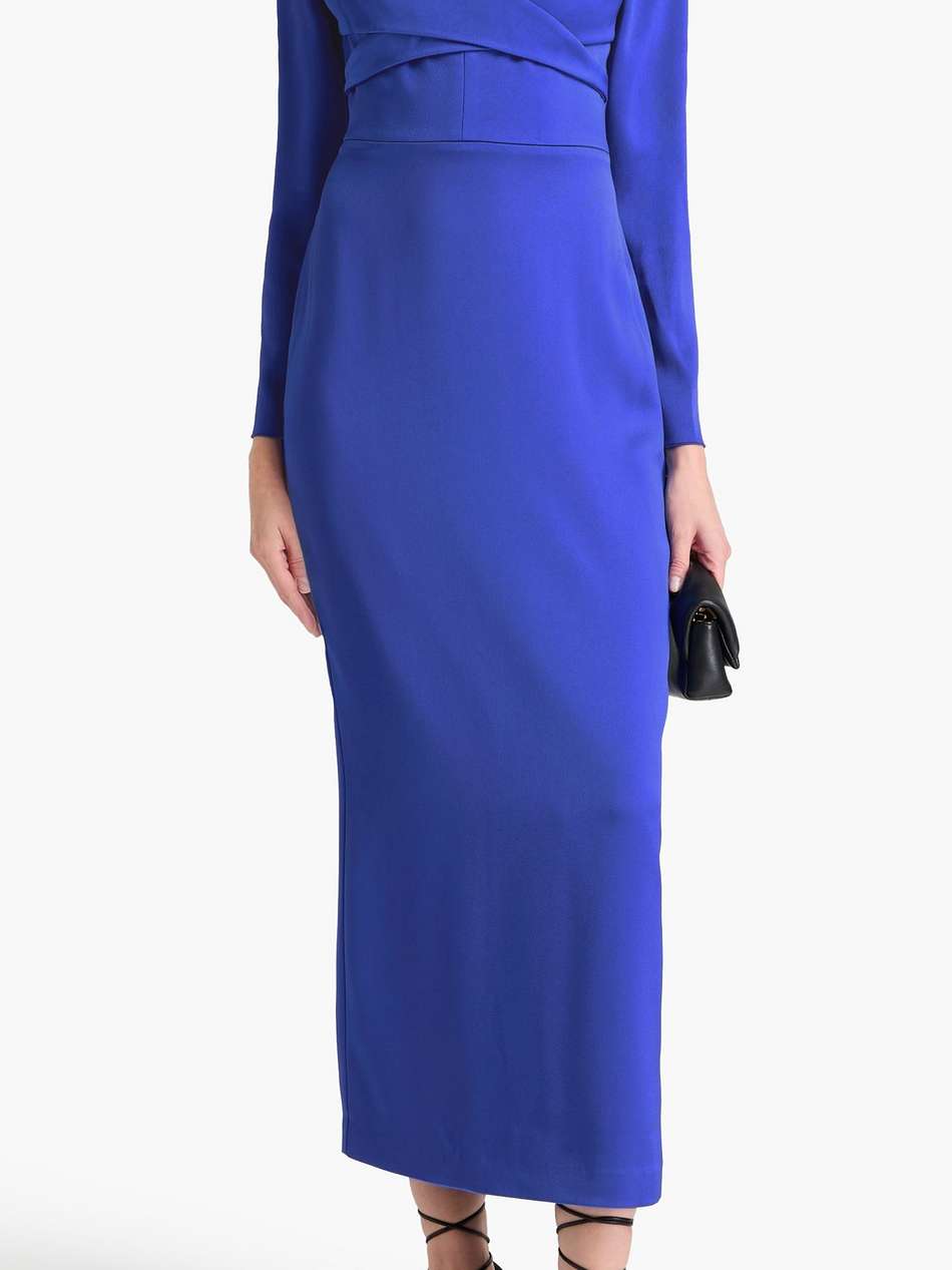 linden wrap-effect satin-crepe midi dress