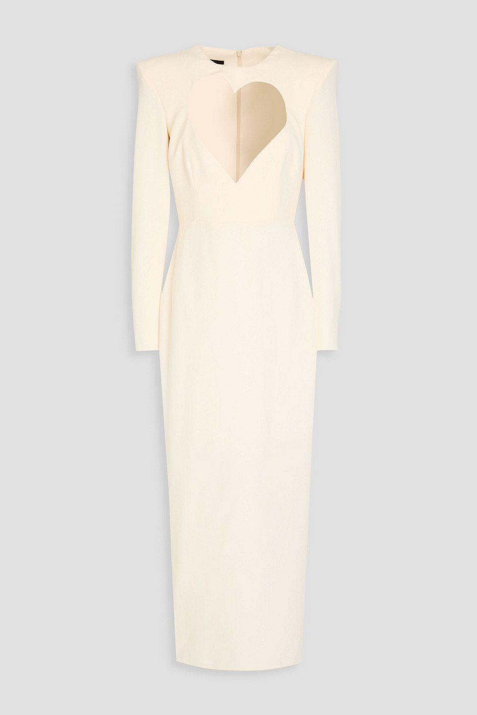 Alex Perry Monroe Cutout Crepe Midi Dress In Cream