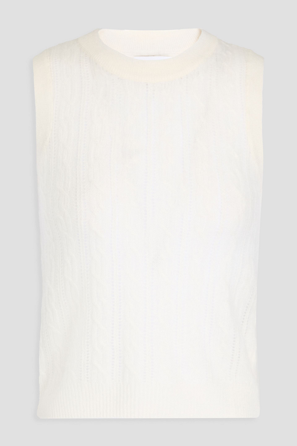 Naadam Cable-knit Cashmere Vest In Ivory