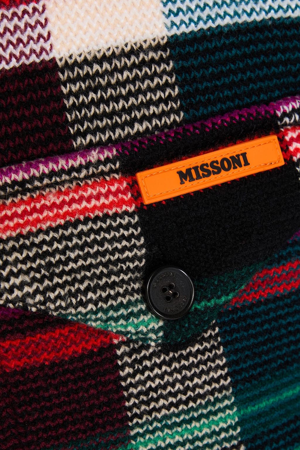 MISSONI قميص خارجي مصنوع من الصوف ومزيج من القطن مزين بنقشة مربعات