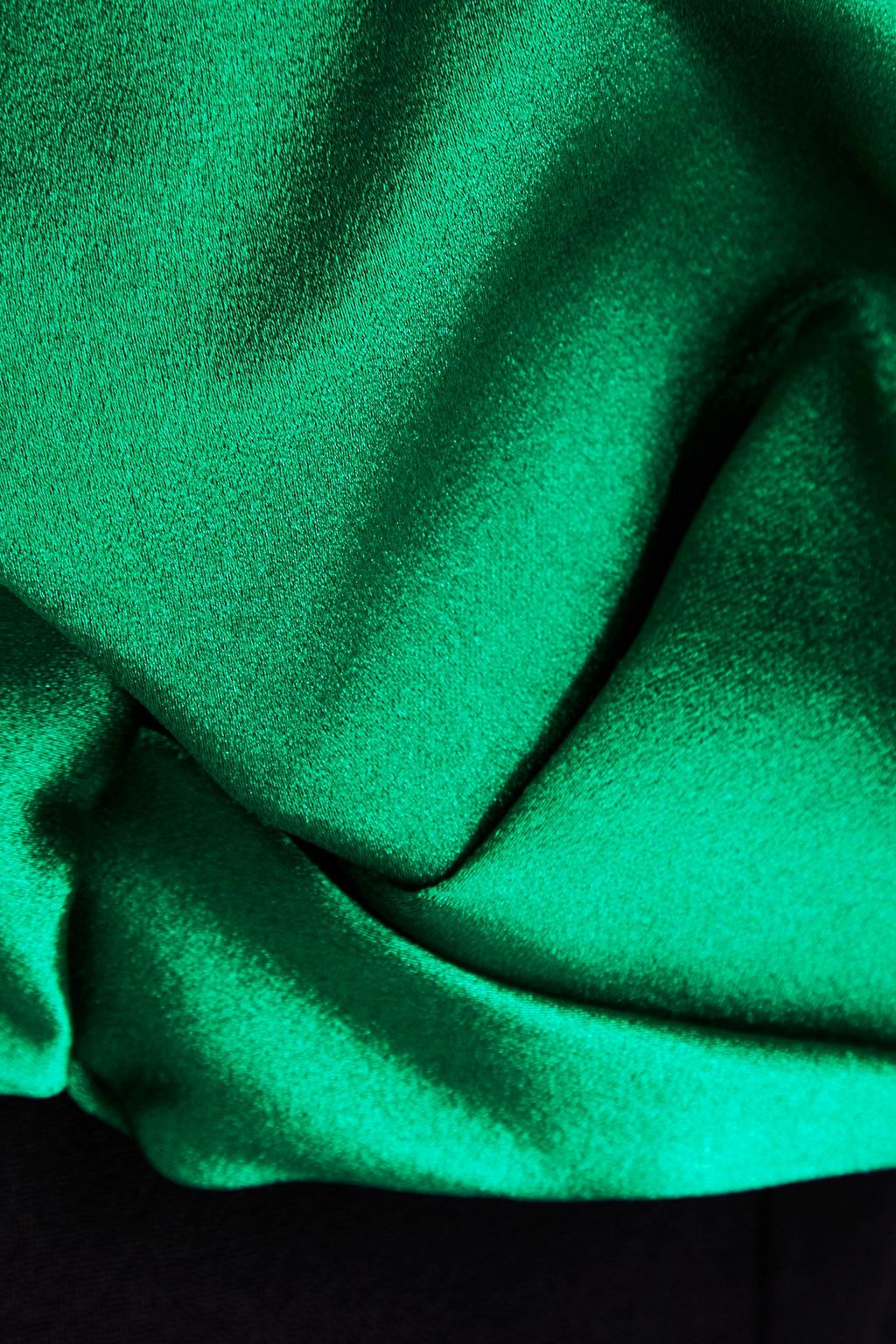 SAFIYAA Diane off-the-shoulder satin-paneled crepe midi dress