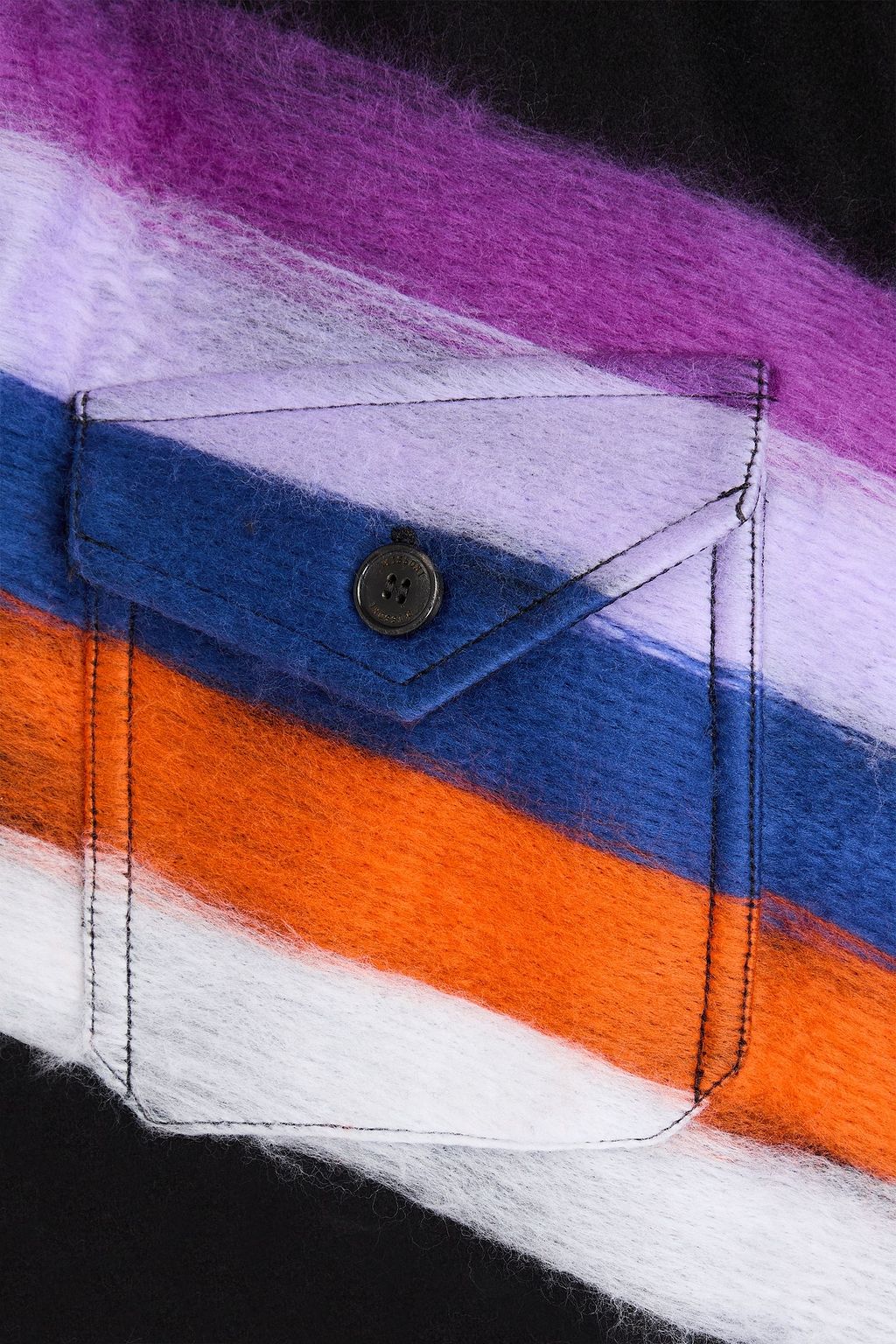 MISSONI قميص خارجي من اللبّاد ومزيج الصوف بنمط مخطط