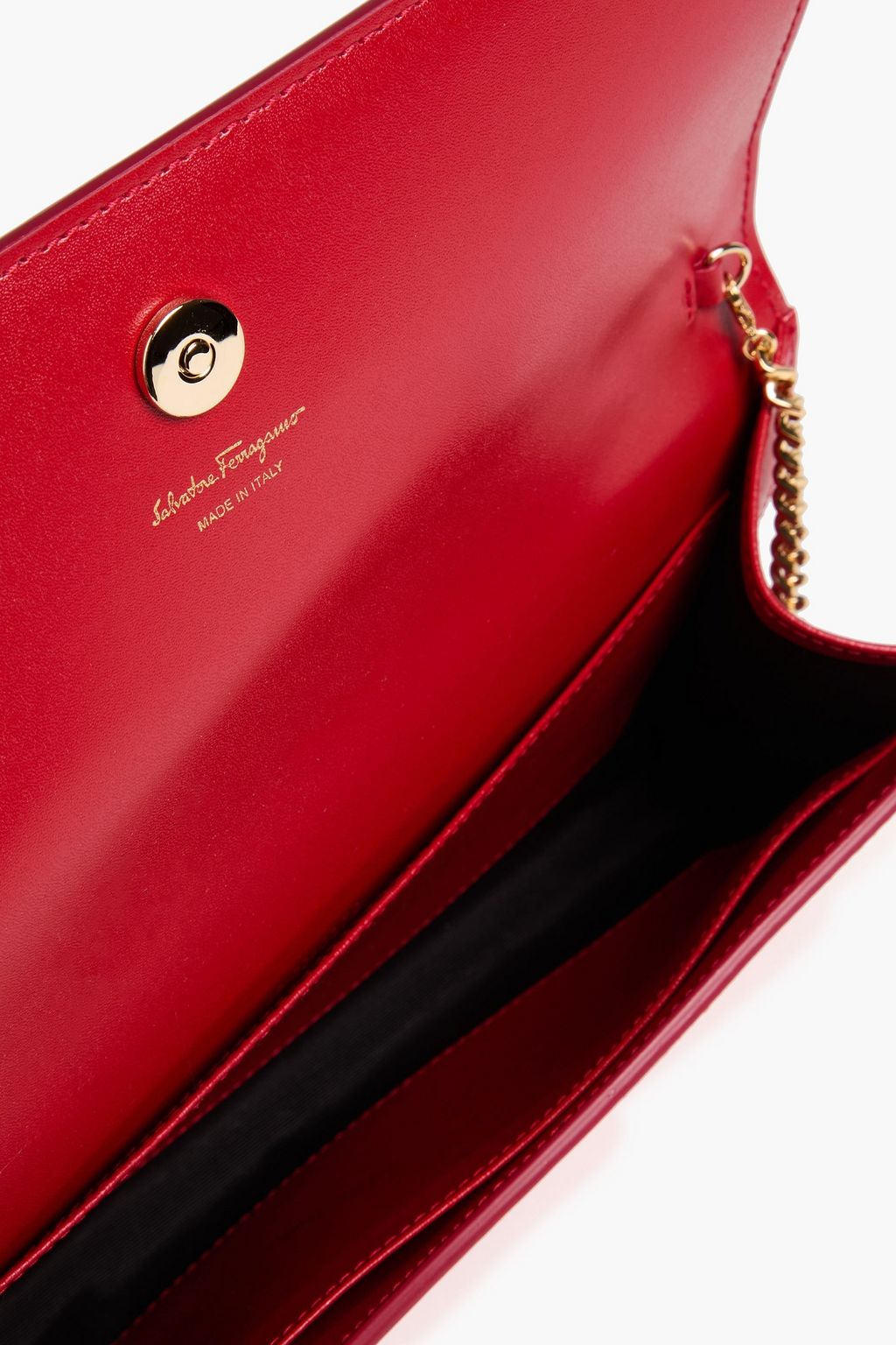 FERRAGAMO Gancini leather clutch