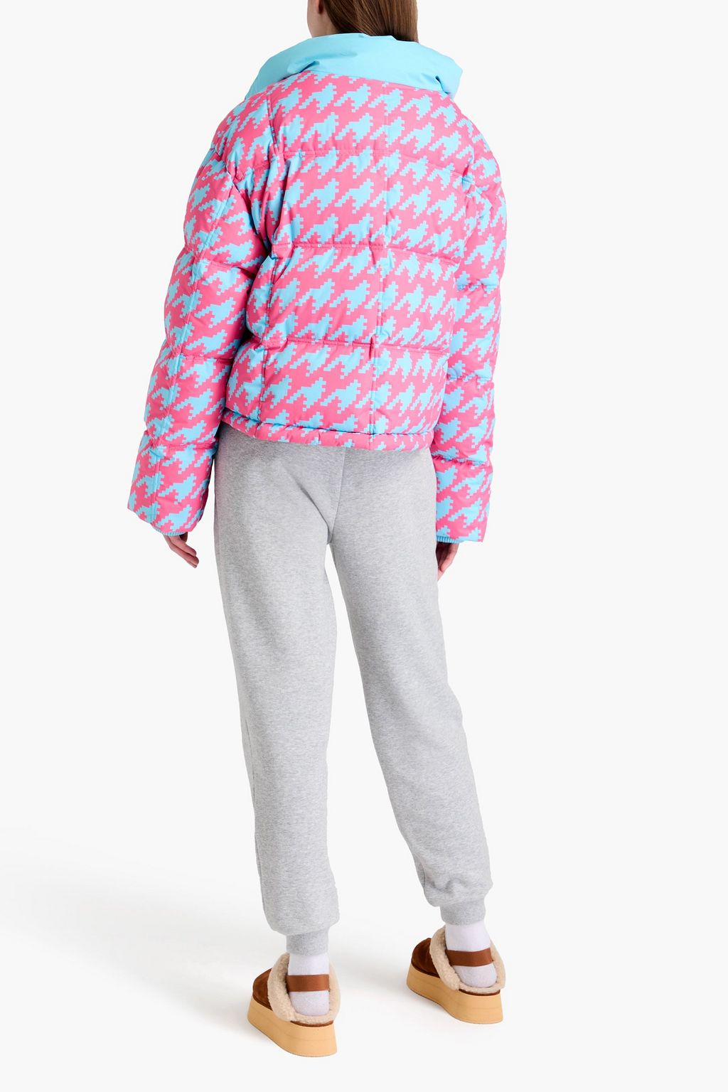 PERFECT MOMENT Nevada quilted houndstooth down ski jacket