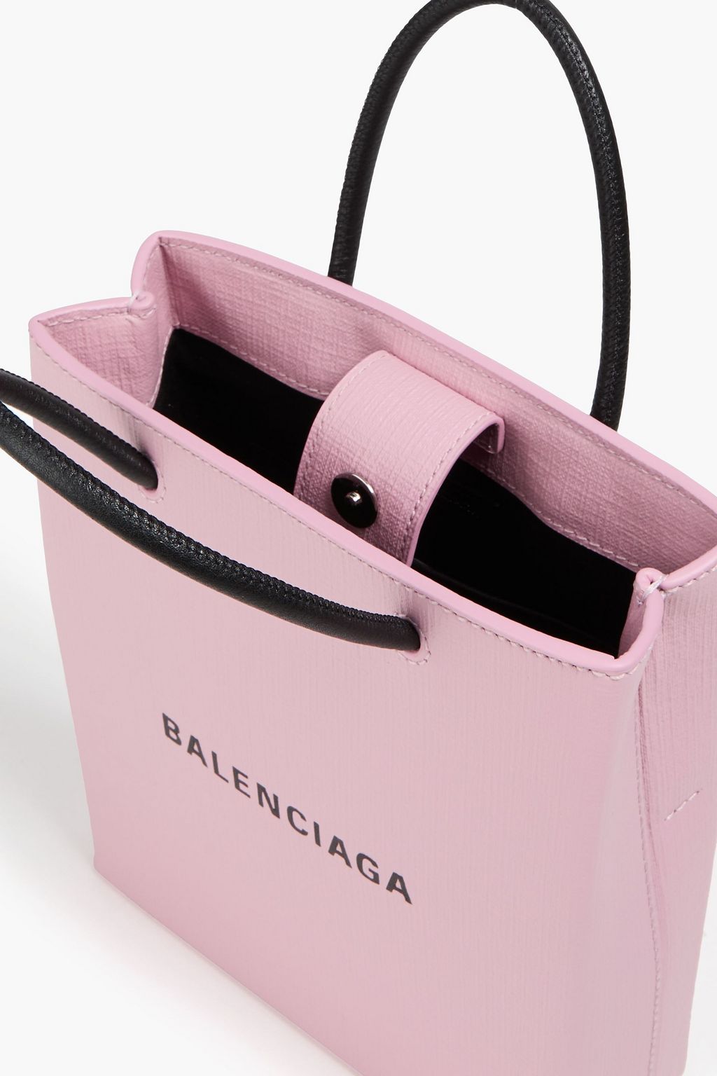 BALENCIAGA Logo-print leather phone pouch