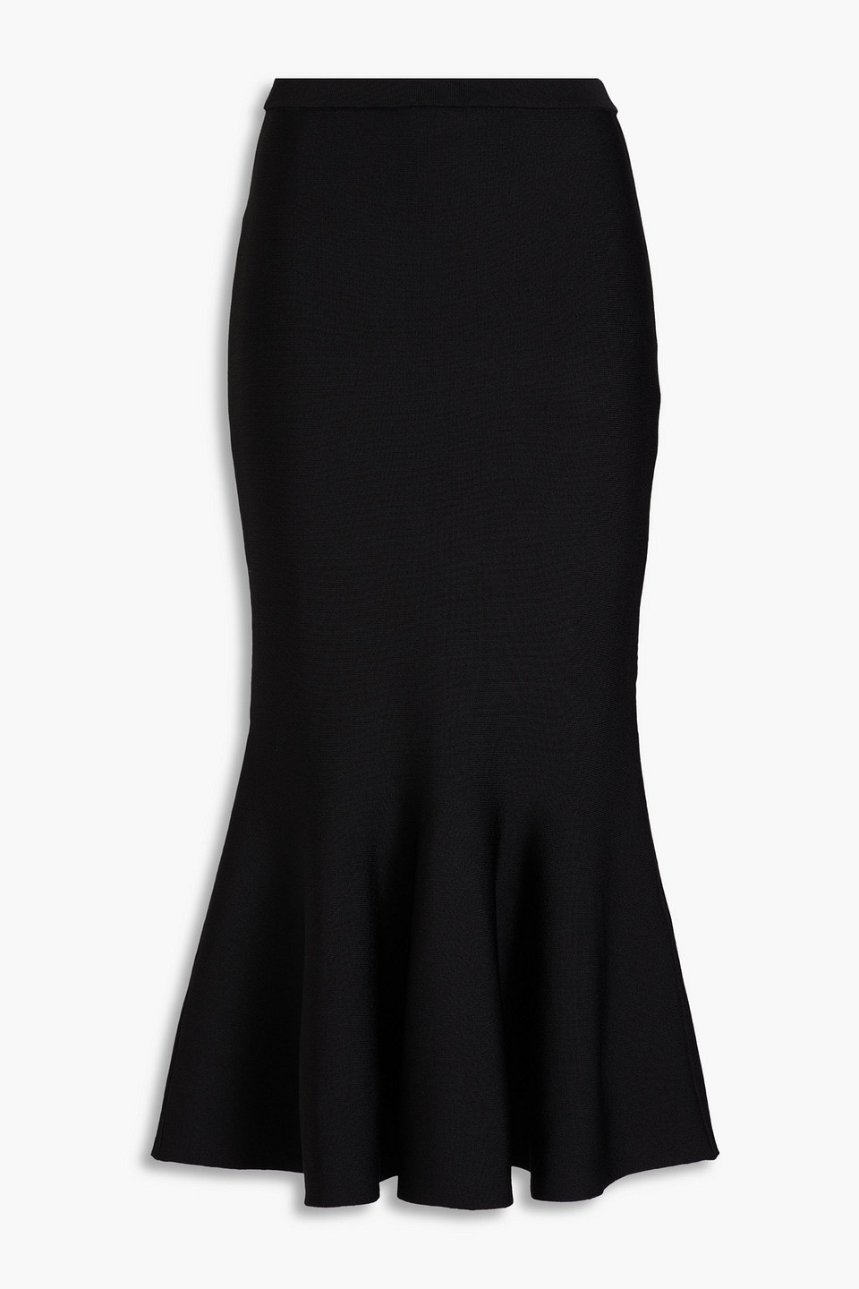 Safiyaa Kimberly Knitted Midi Skirt In Black