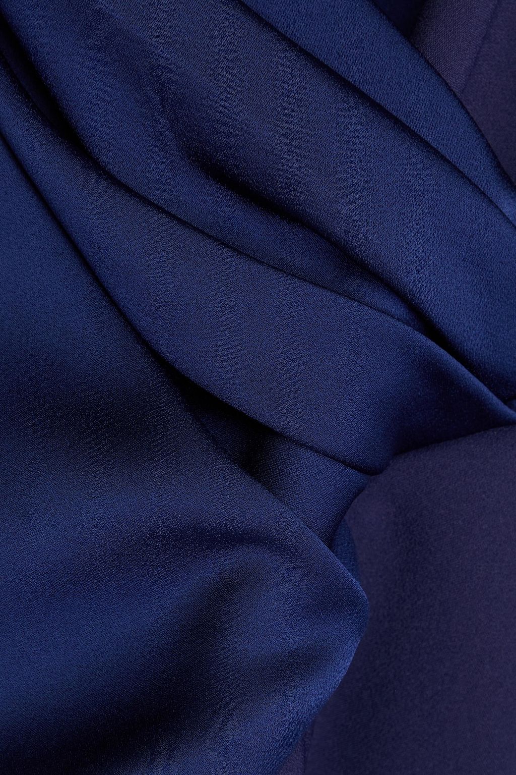 SAFIYAA サテンクレープ マキシワンピース ワンショルダー