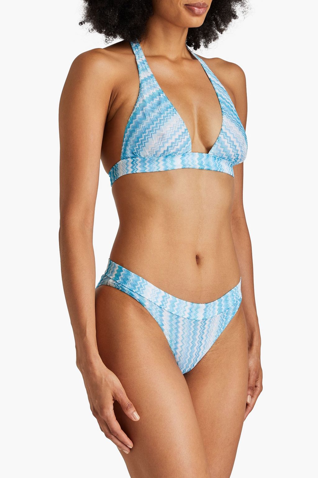 MISSONI بيكيني مثلث الشكل مصنوع من نسيج بحبكة كروشيه
