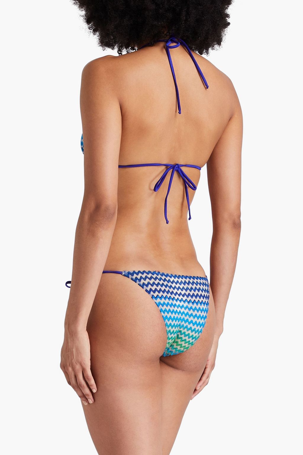 MISSONI Crochet-knit triangle bikini