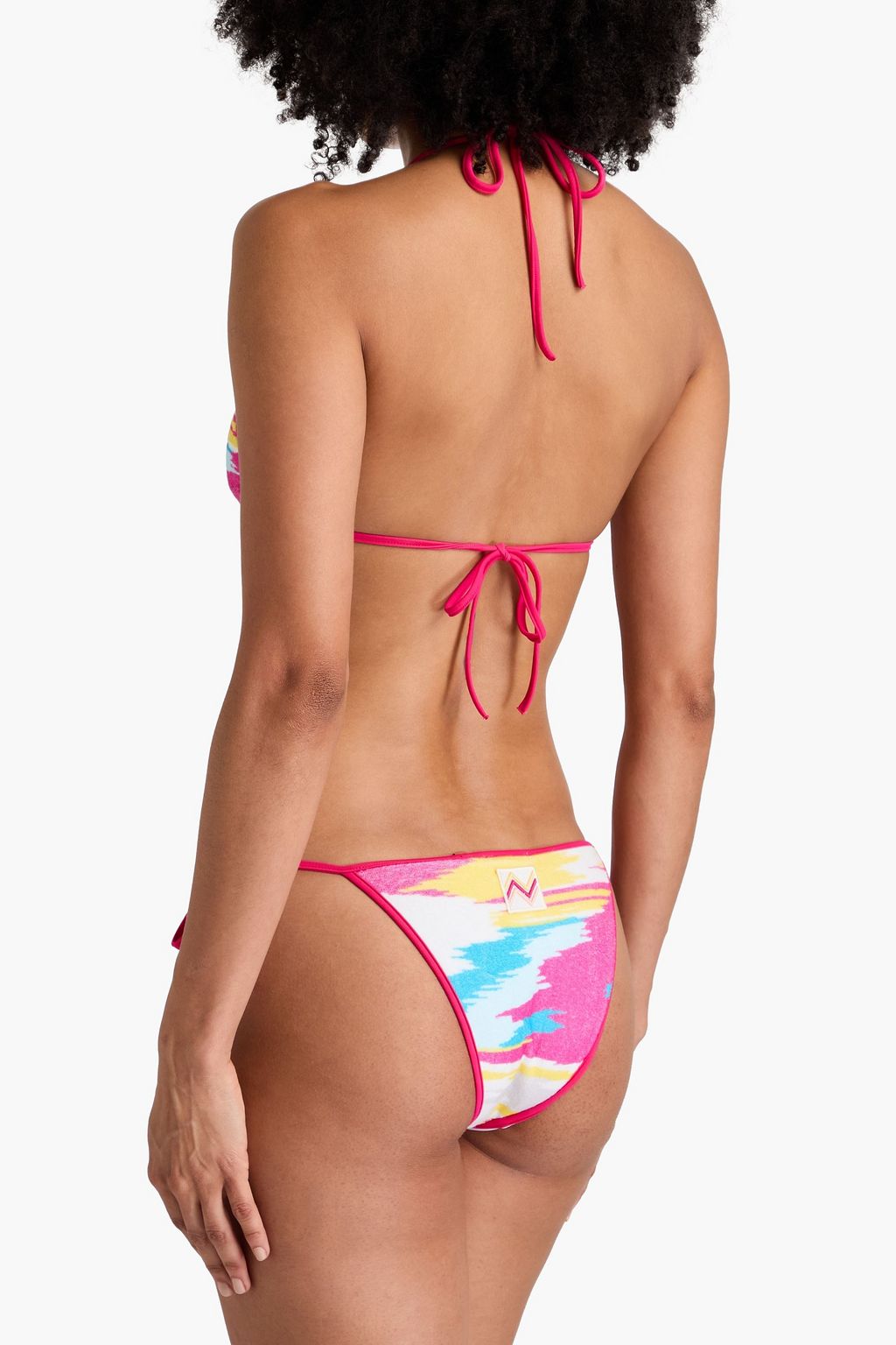 MISSONI Printed terry triangle bikini
