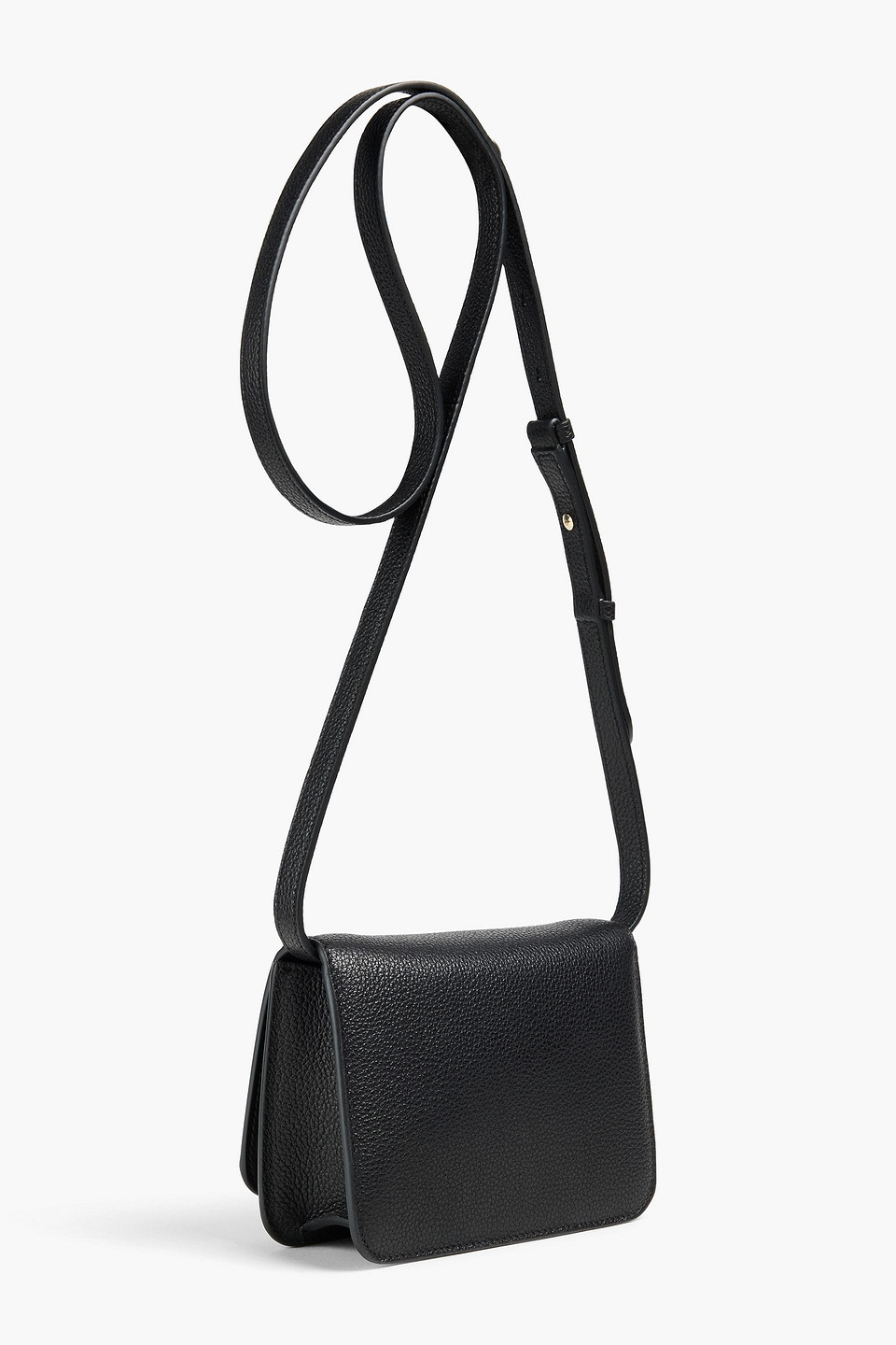 FERRAGAMO VARA BOW-DETAILED PEBBLED-LEATHER CROSS-BODY BAG