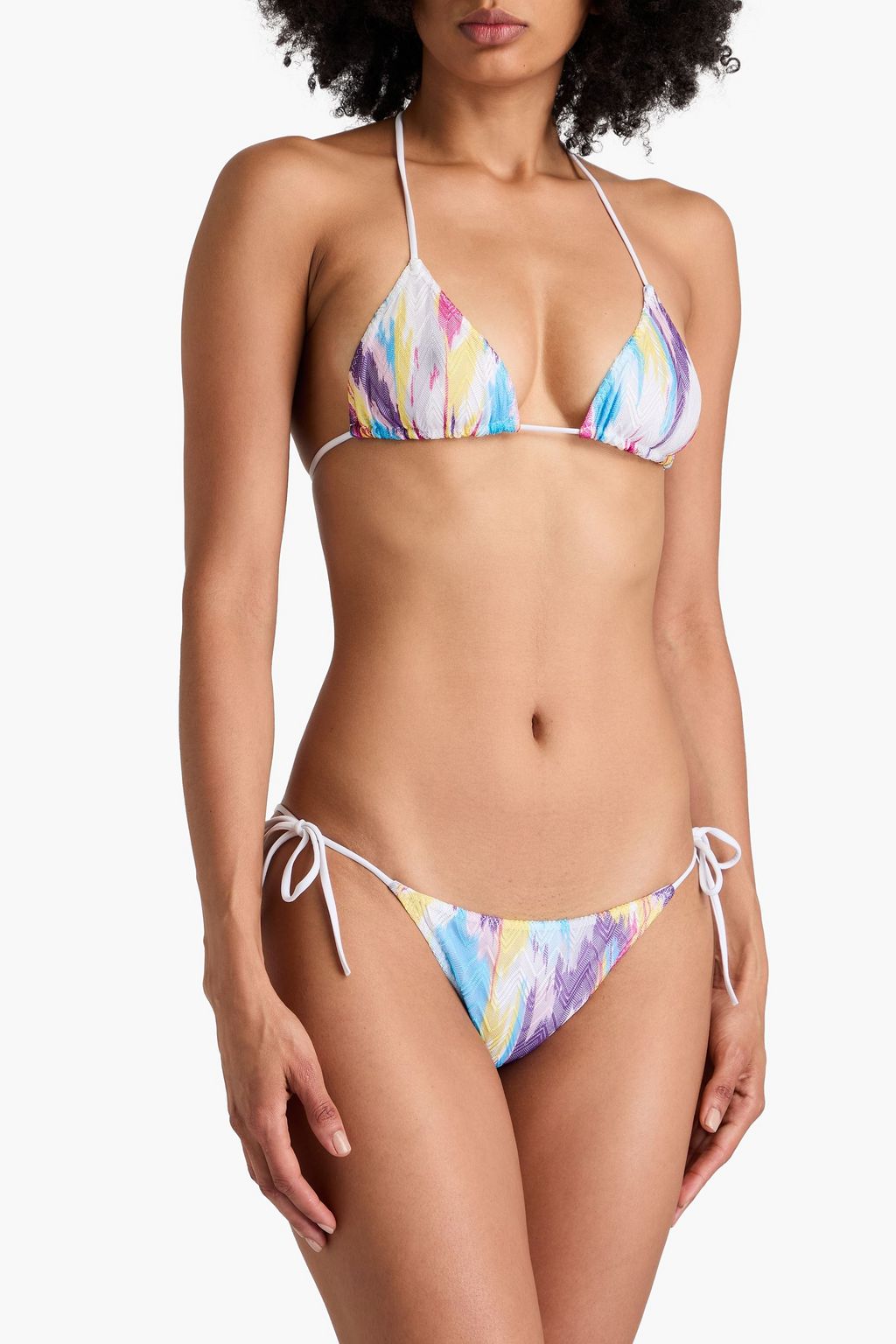 MISSONI بيكيني مثلث الشكل مصنوع من نسيج بحبكة كروشيه
