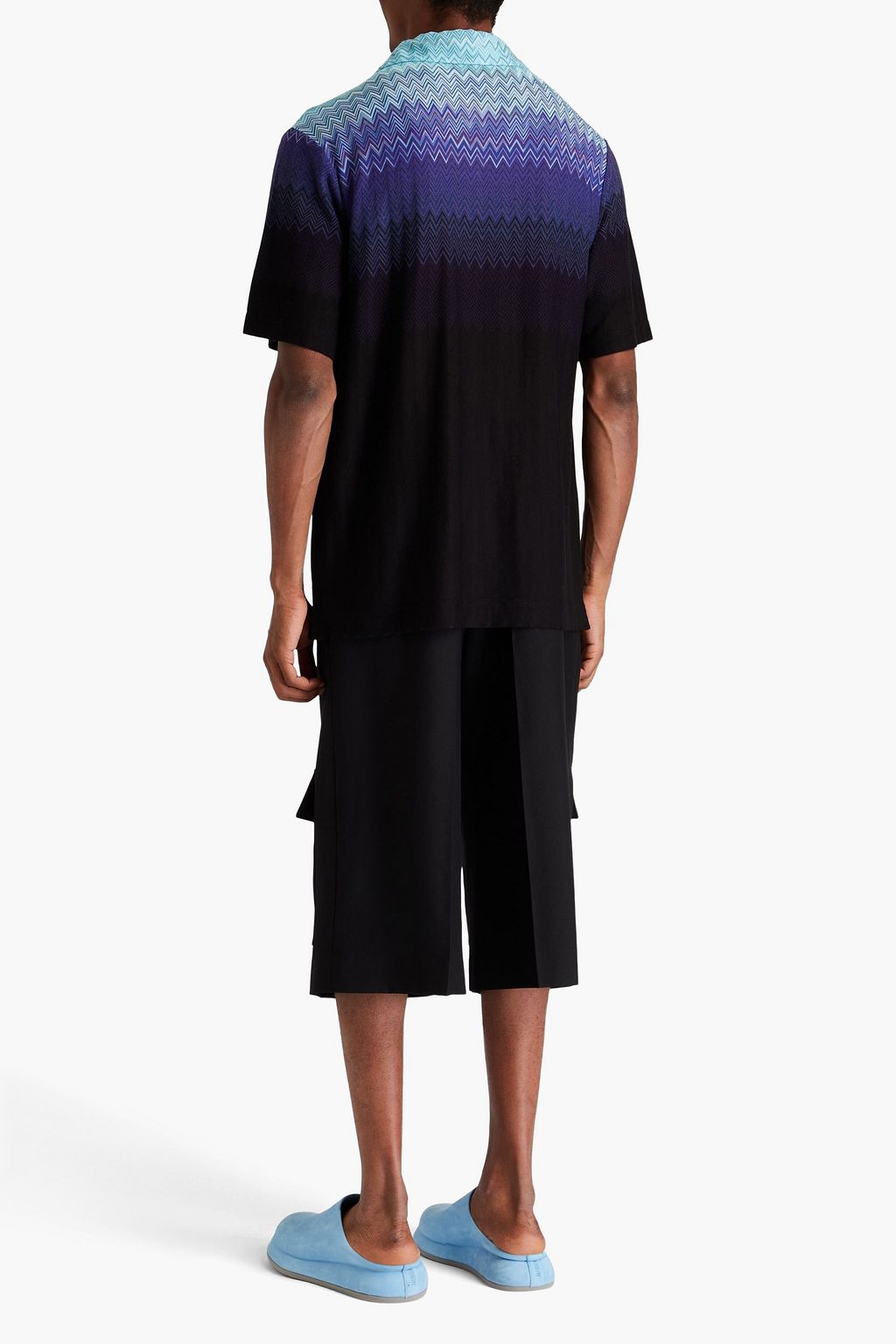 MISSONI Crochet-knit cotton-blend shirt