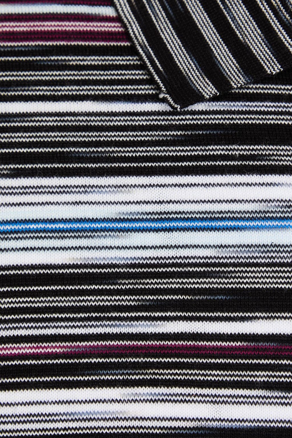 MISSONI Space-dyed crochet-knit cotton polo shirt