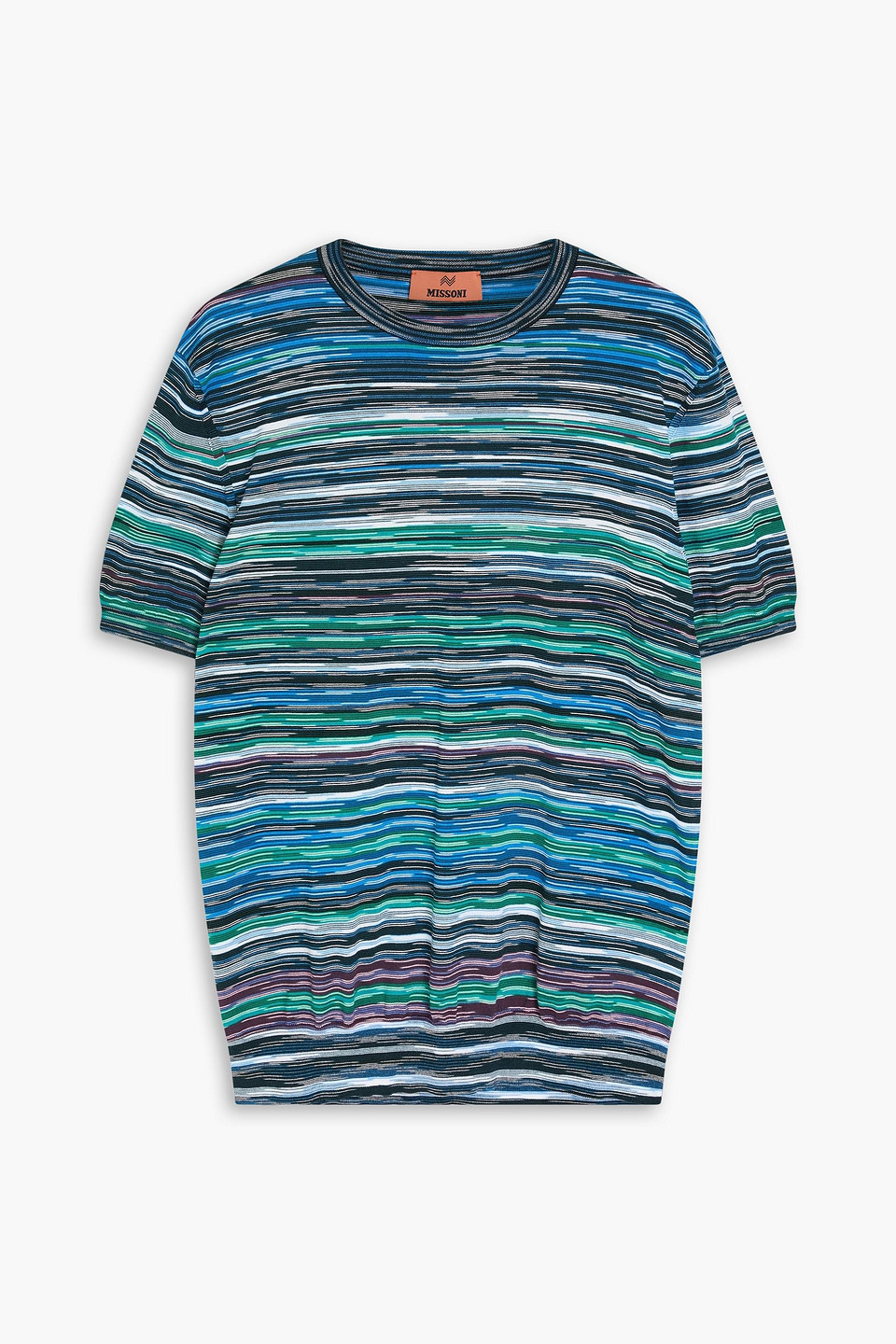 Missoni - Space-dyed crochet-knit cotton T-shirt - Green - IT 50