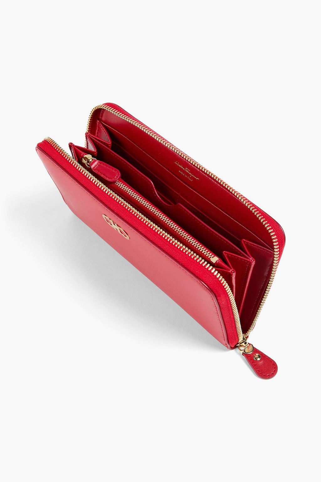 FERRAGAMO Gancini pebbled-leather wallet