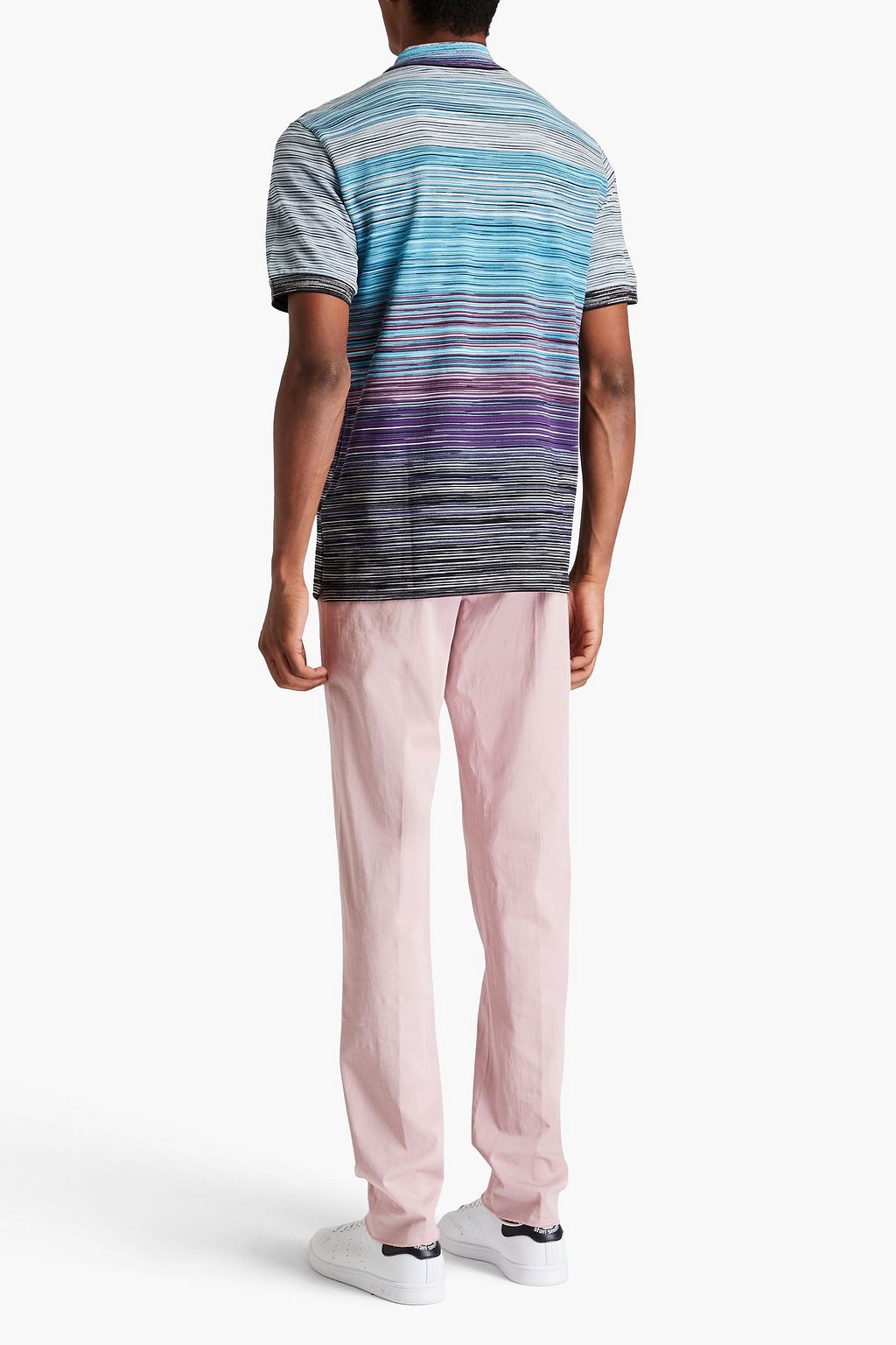 MISSONI 스페이스 다이 코튼 폴로 셔츠