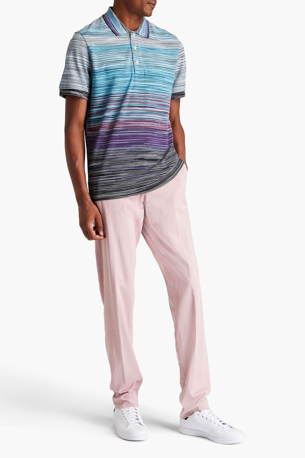 MISSONI 스페이스 다이 코튼 폴로 셔츠