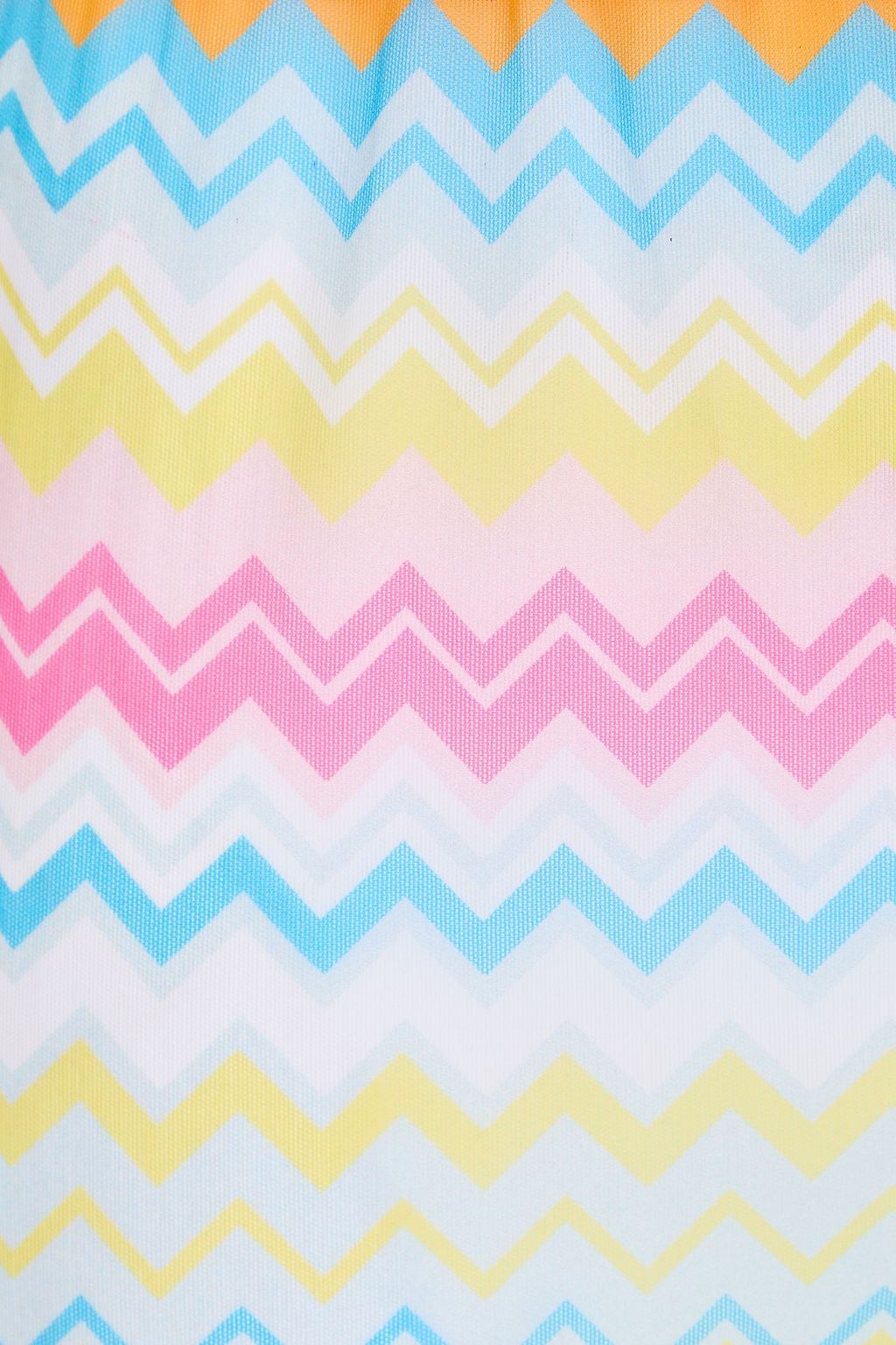 MISSONI بنطلون بقصة واسعة من الأسفل من الشبك المطاط ومزين بطبعات