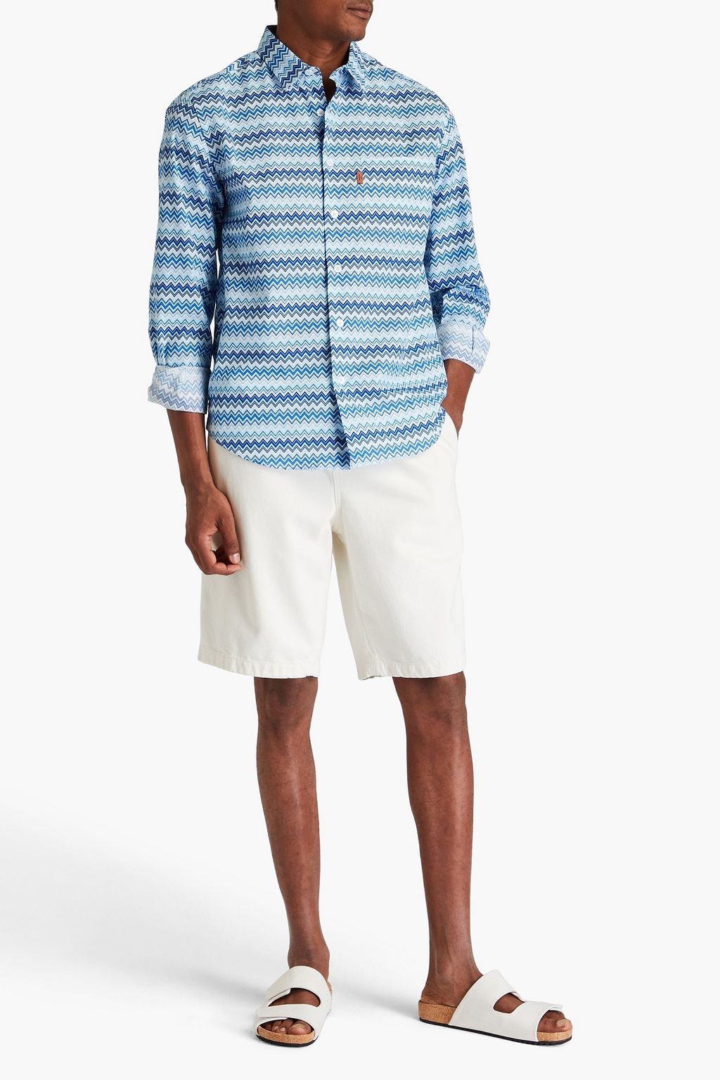 MISSONI Printed cotton-poplin shirt