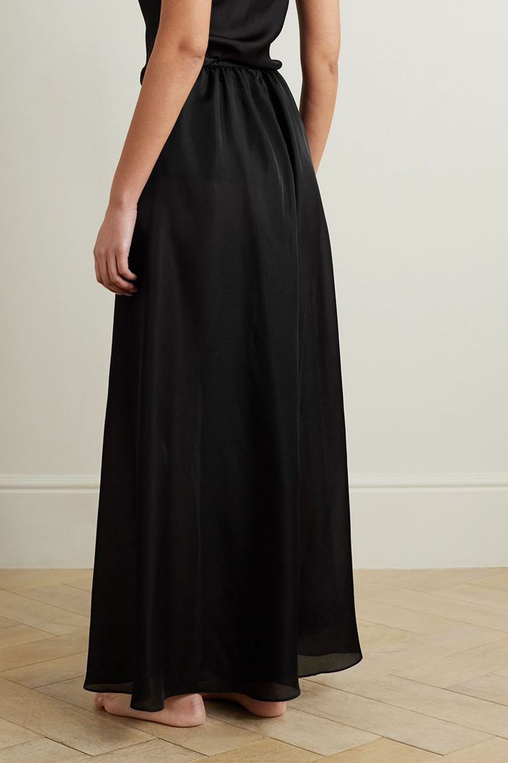ROSAMOSARIO Vogue silk-satin wide-leg pants