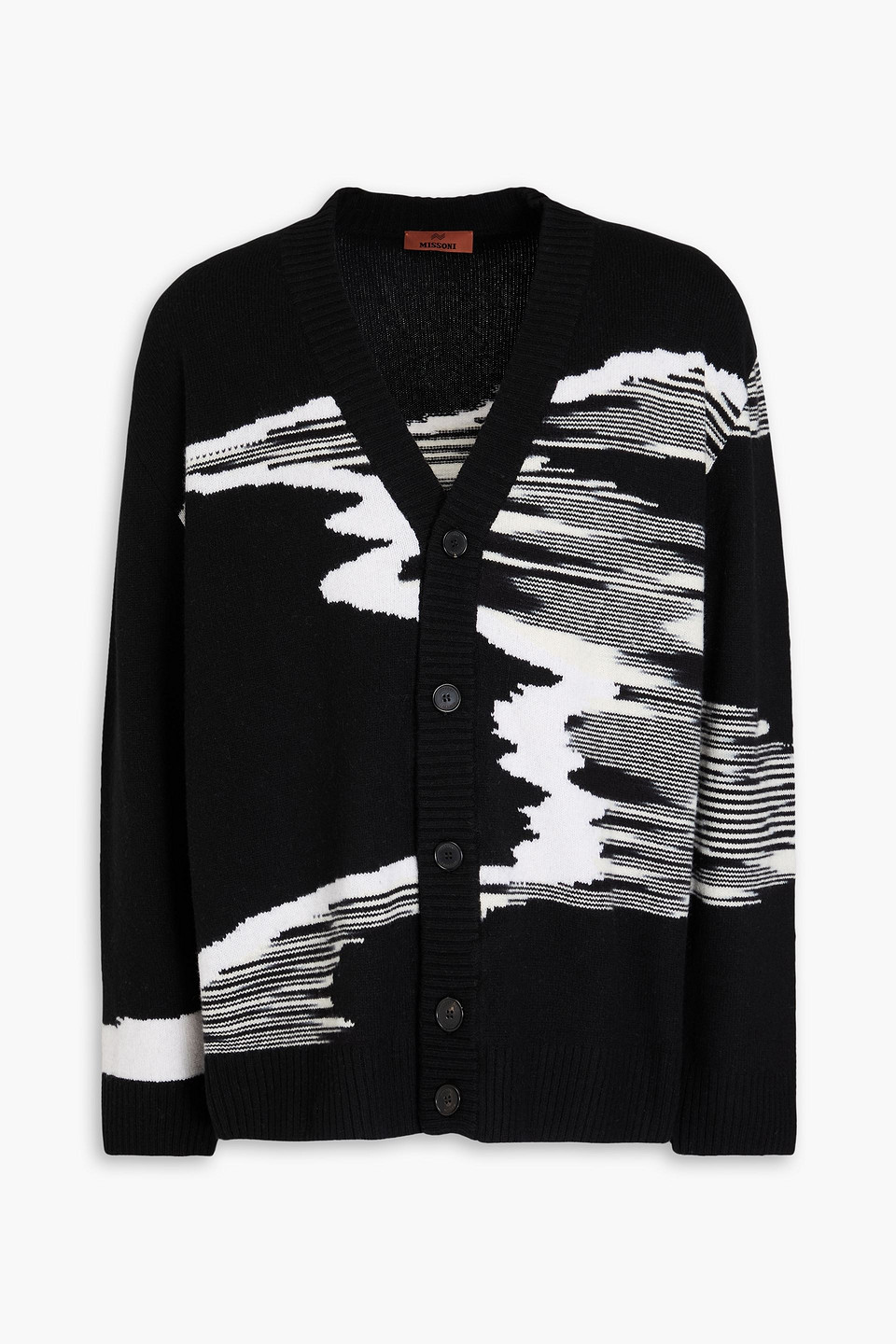 Space-dyed wool cardigan