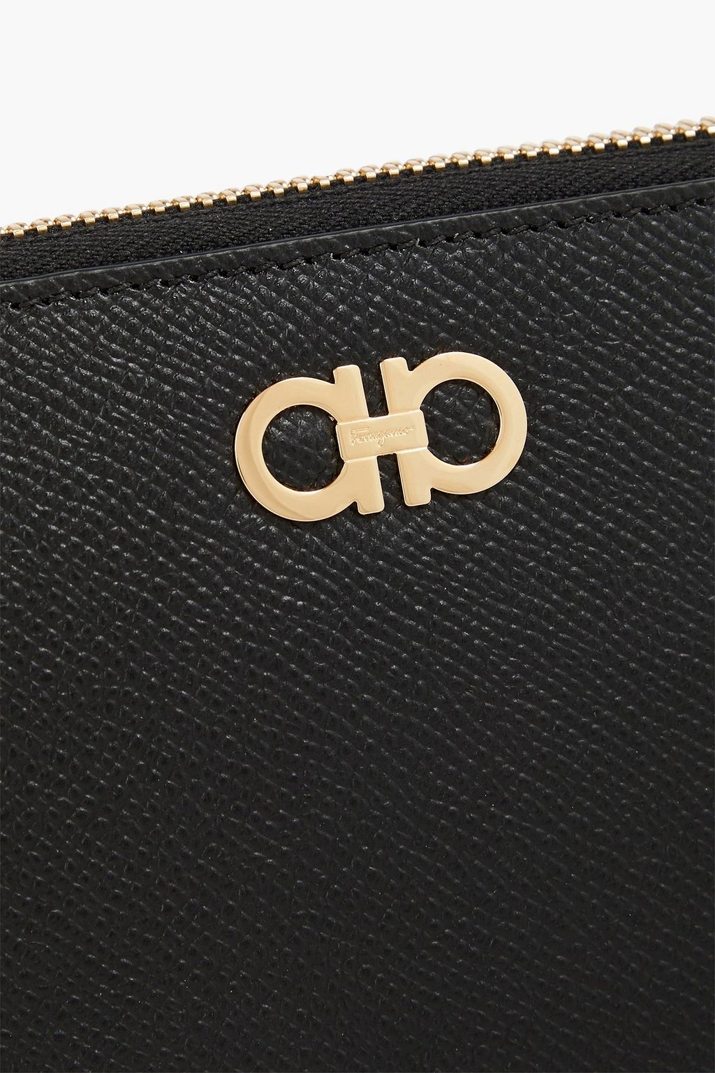 FERRAGAMO Gancini pebbled-leather wallet