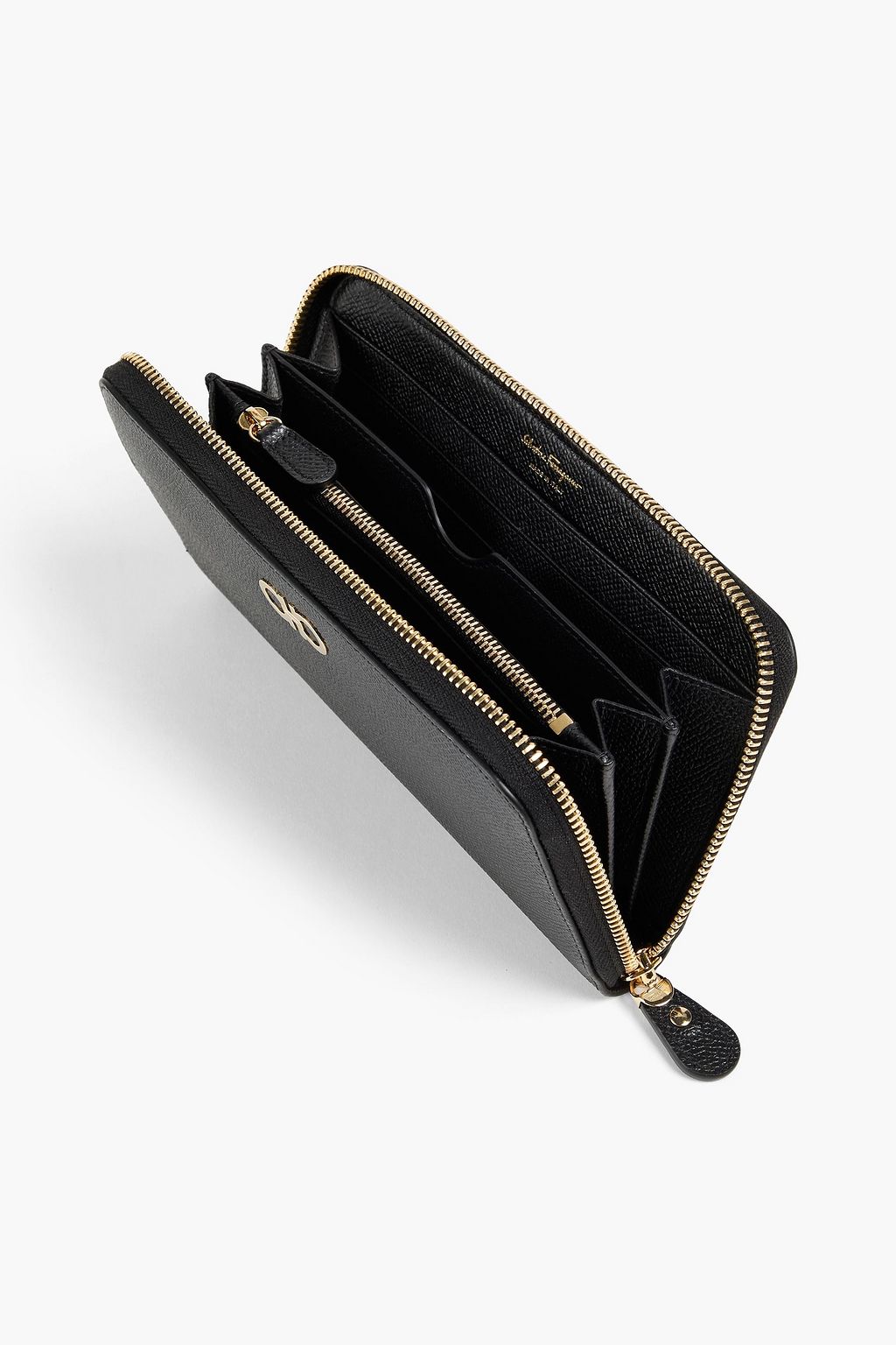 FERRAGAMO Gancini pebbled-leather wallet