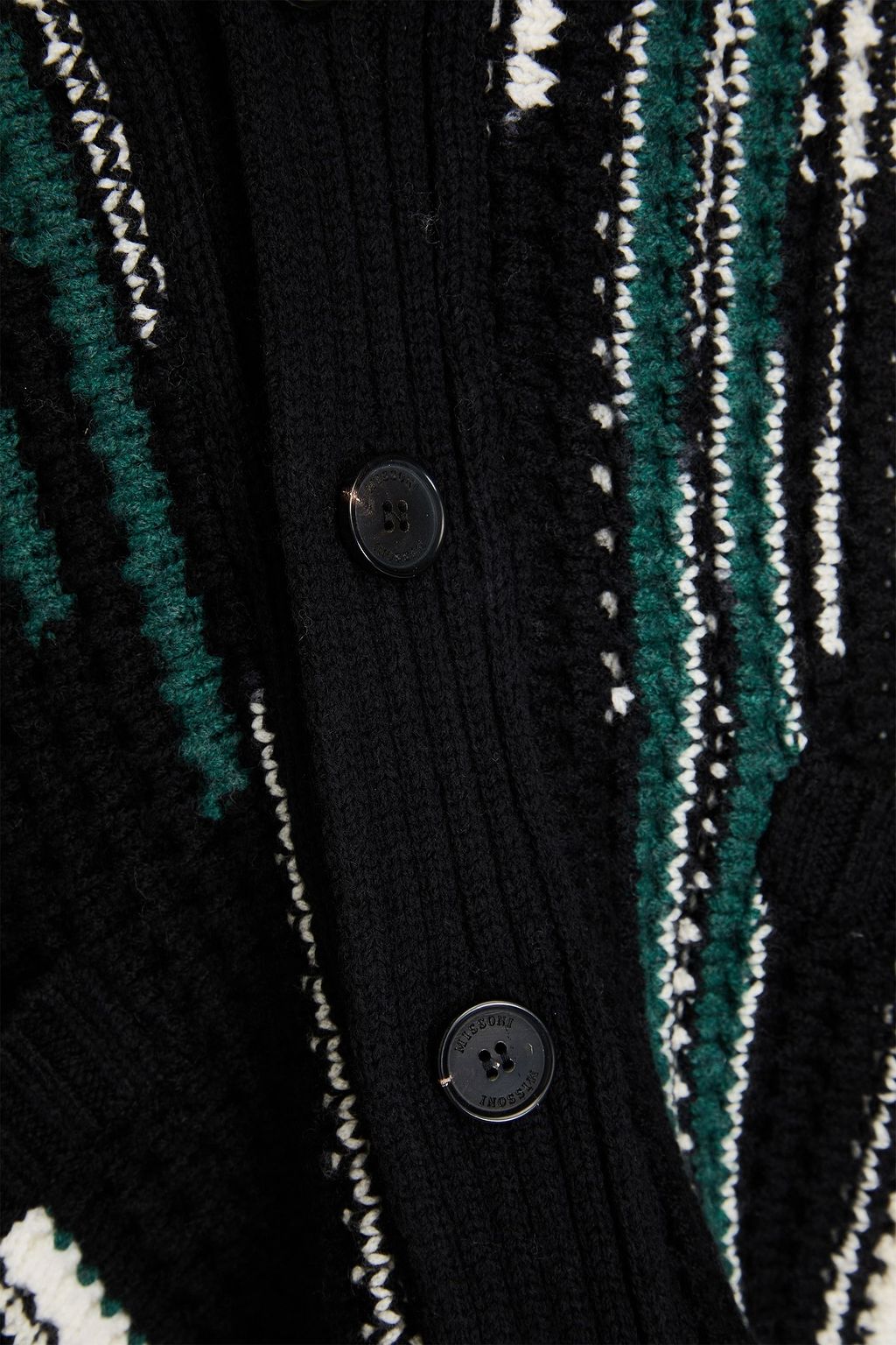 MISSONI Jacquard-knit wool-blend cardigan