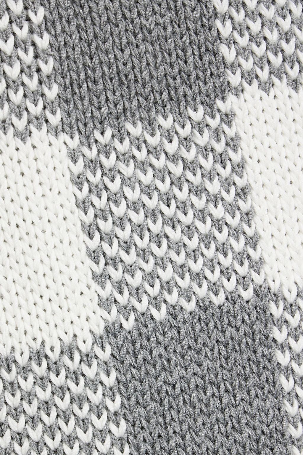 THOM BROWNE Checked jacquard-knit cotton sweater