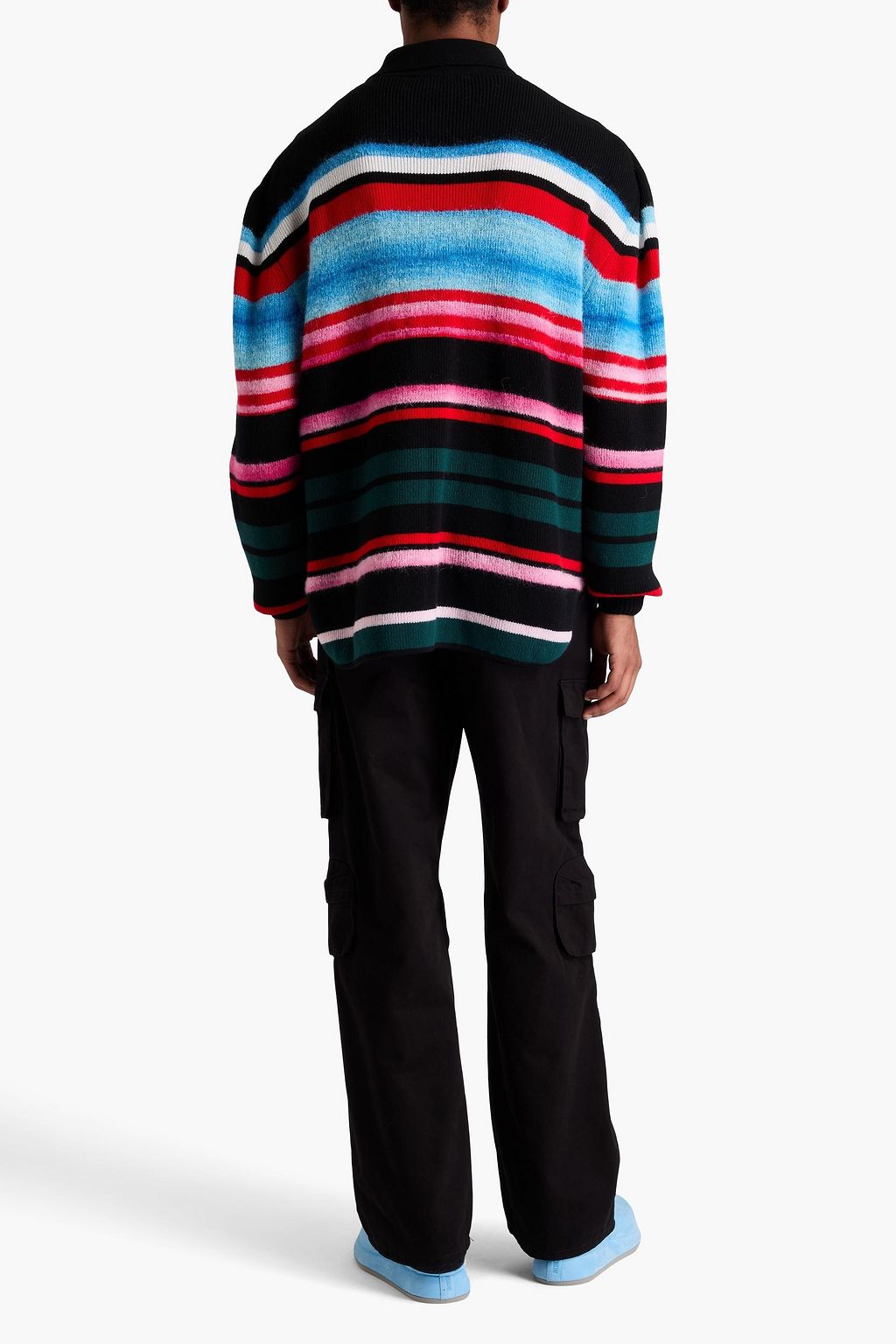 MISSONI Striped ribbed wool-blend shirt
