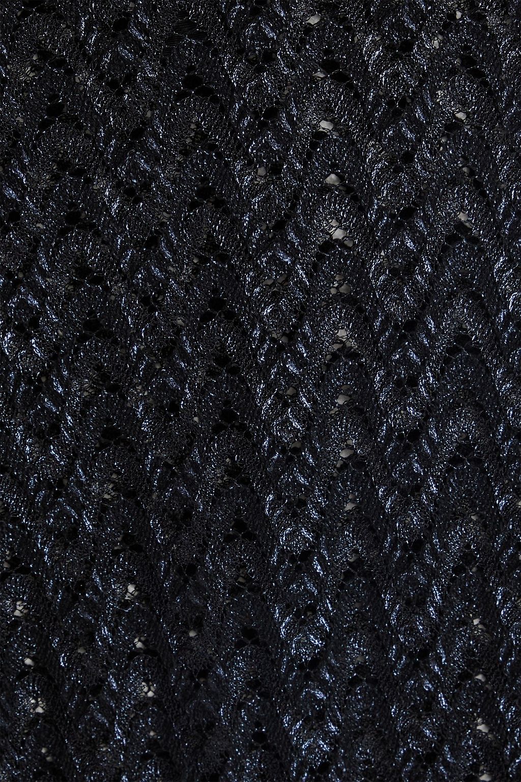 MISSONI Metallic crochet-knit wool-blend turtleneck top
