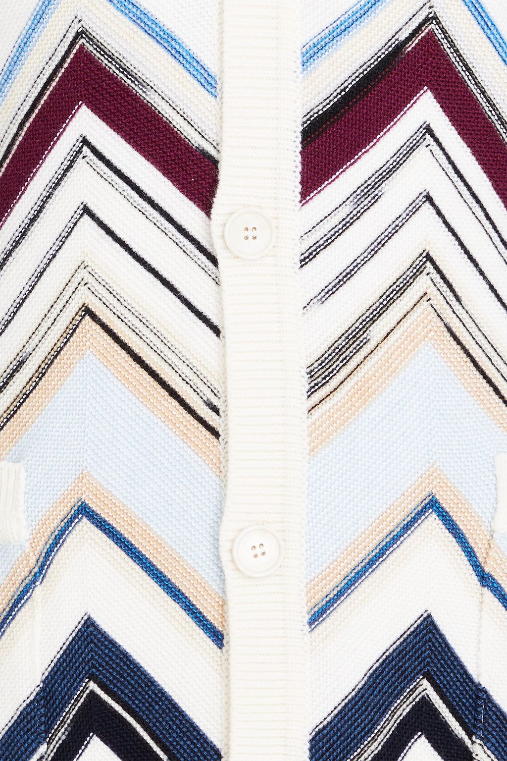MISSONI Intarsia wool and cotton-blend cardigan