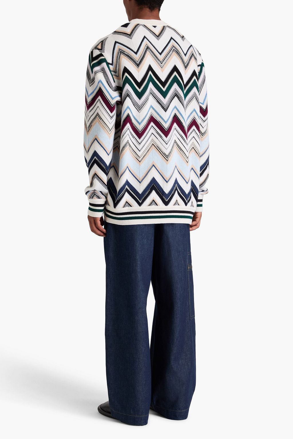 MISSONI Intarsia wool and cotton-blend cardigan