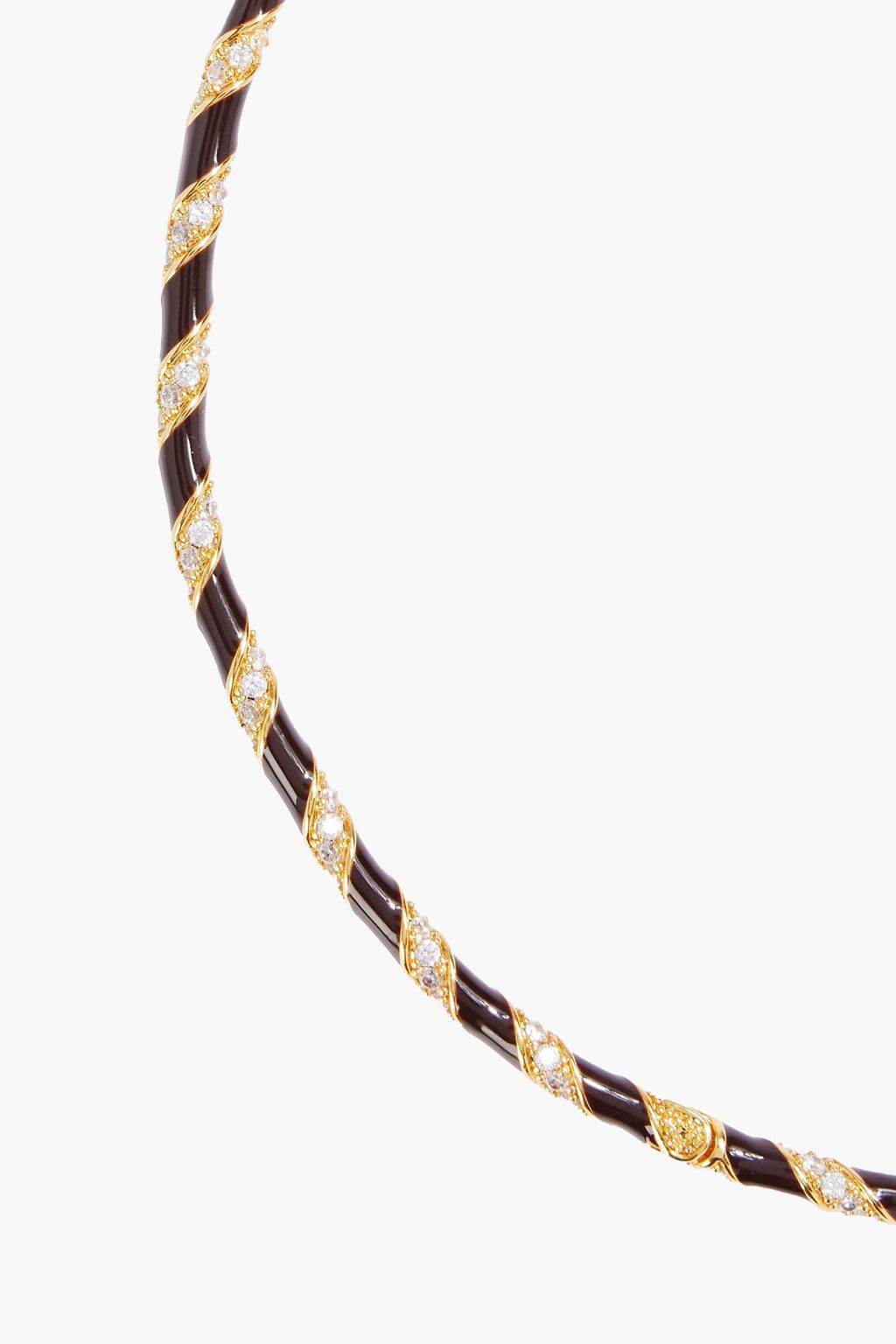 ZIMMERMANN Gold-tone, crystal and enamel choker