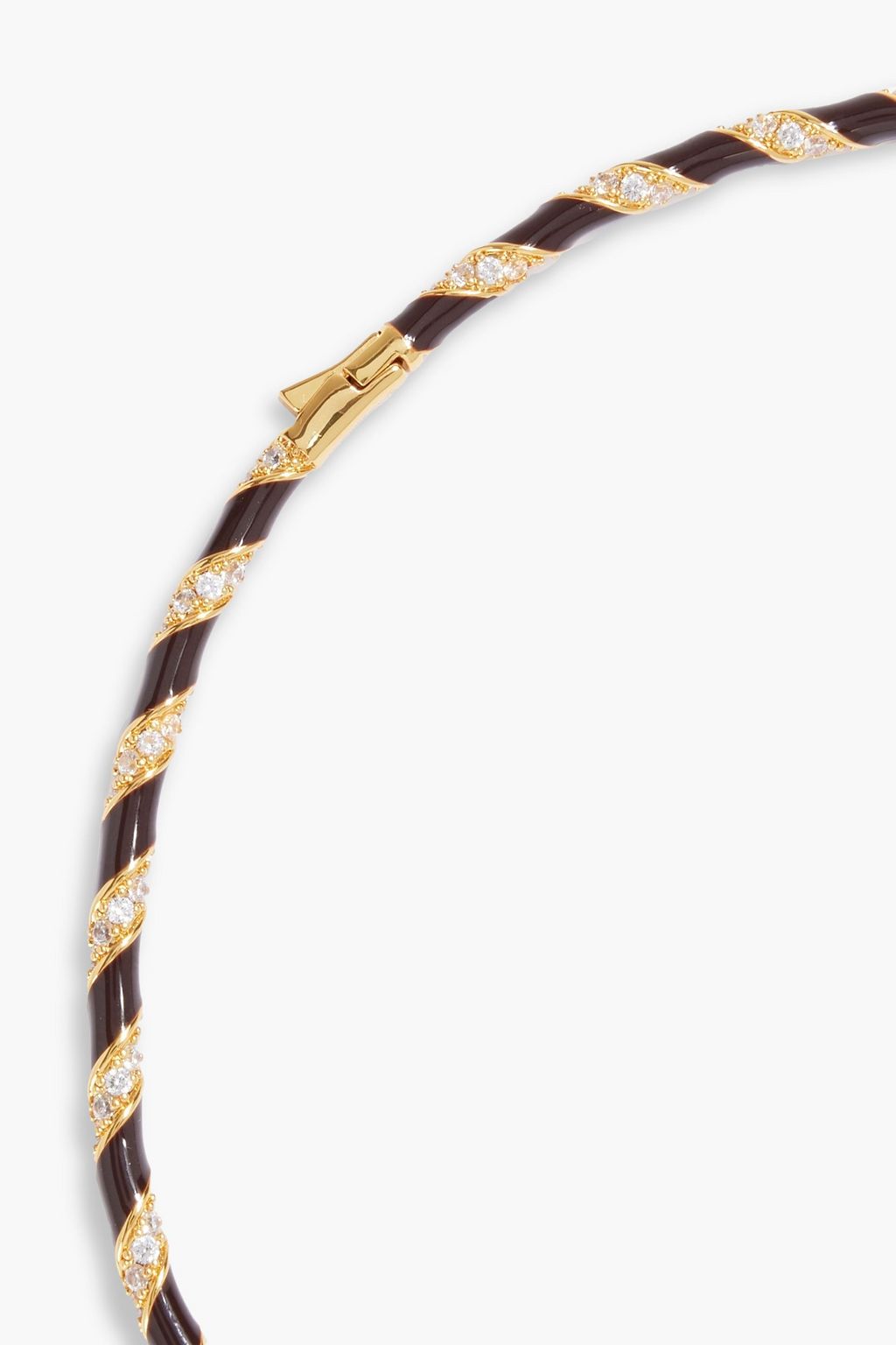ZIMMERMANN Gold-tone, crystal and enamel choker