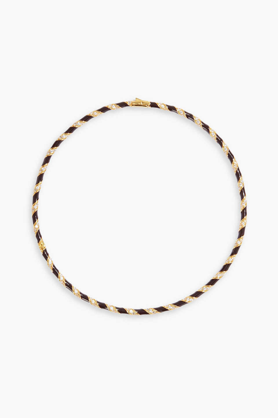 Zimmermann Gold-tone, Crystal And Enamel Choker In Merlot