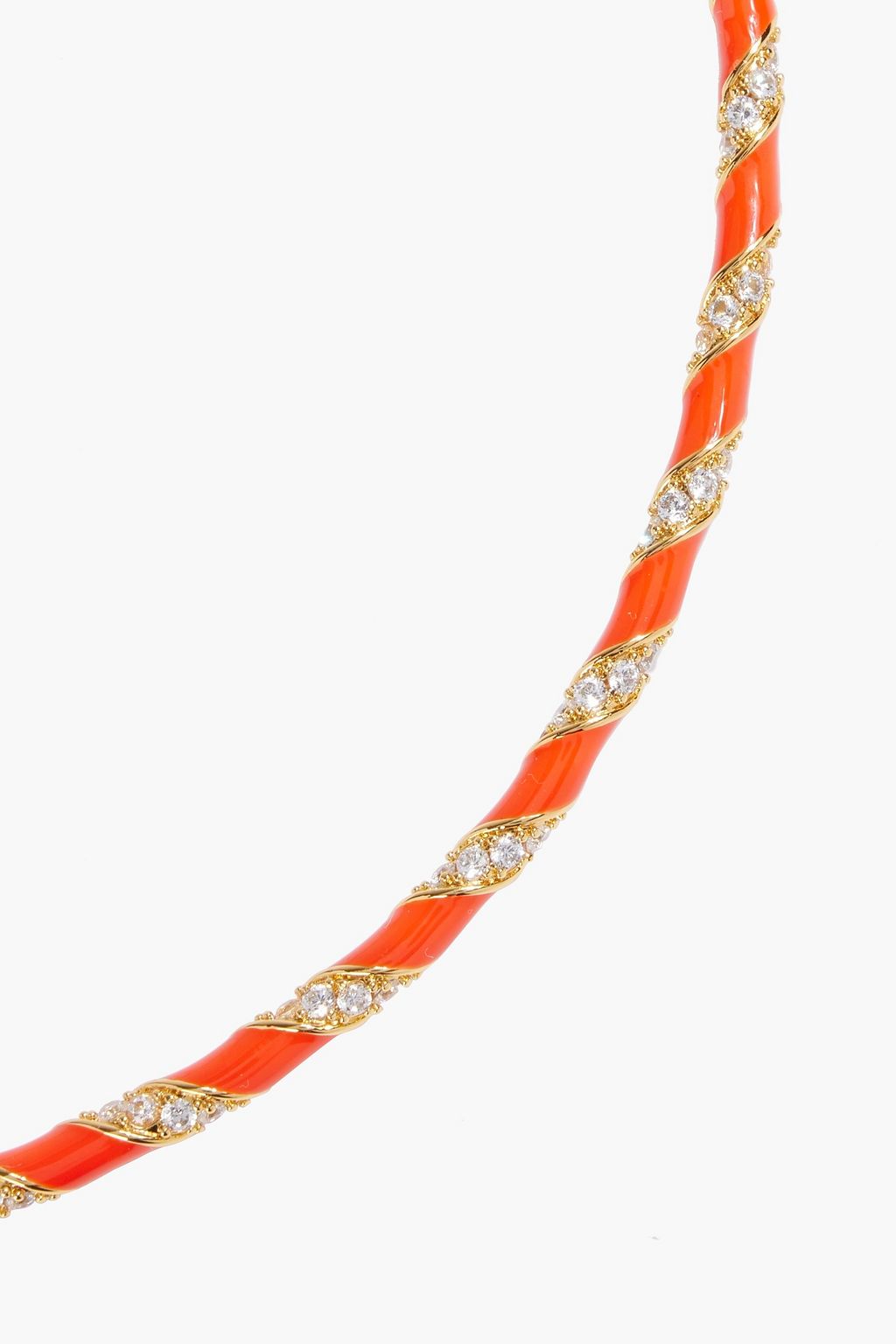 ZIMMERMANN Gold-tone, crystal and enamel choker