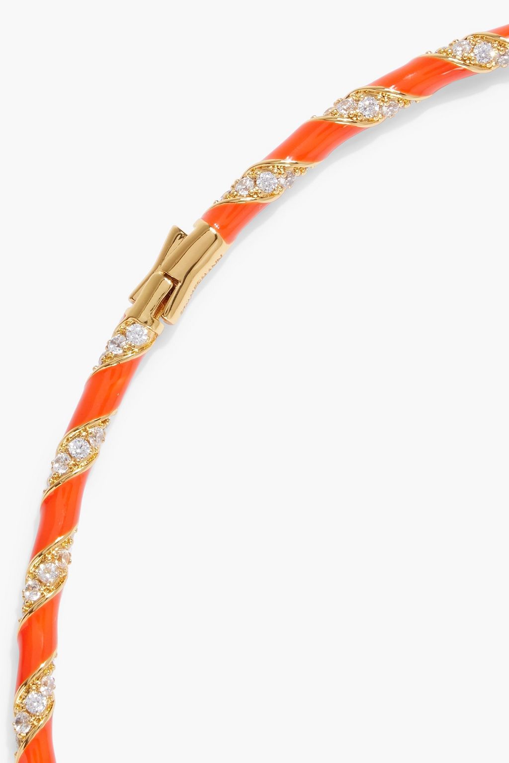 ZIMMERMANN Gold-tone, crystal and enamel choker