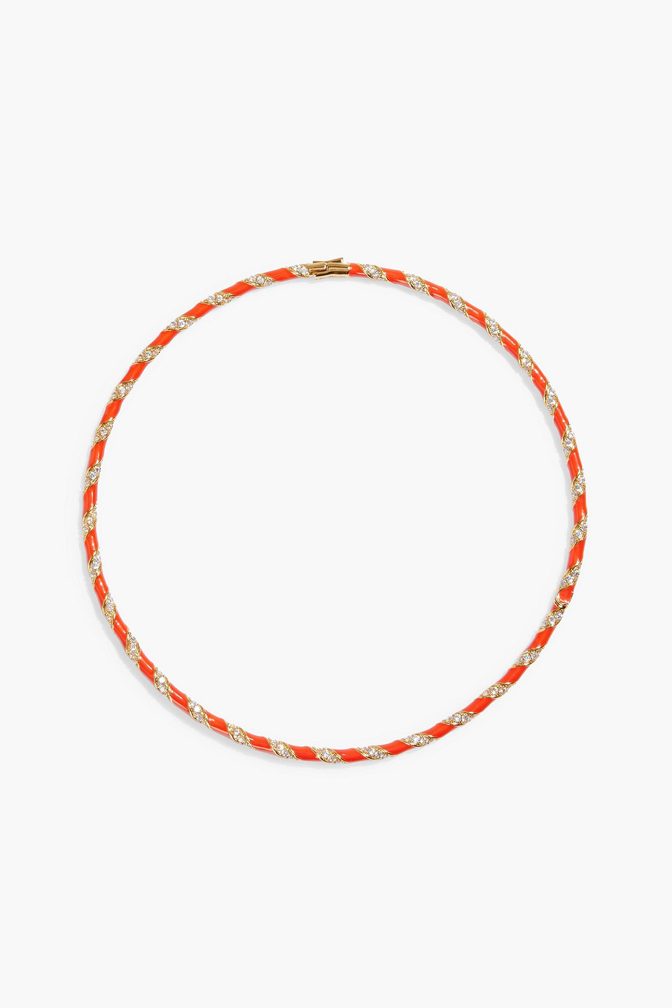 Zimmermann Gold-tone, Crystal And Enamel Choker In Red