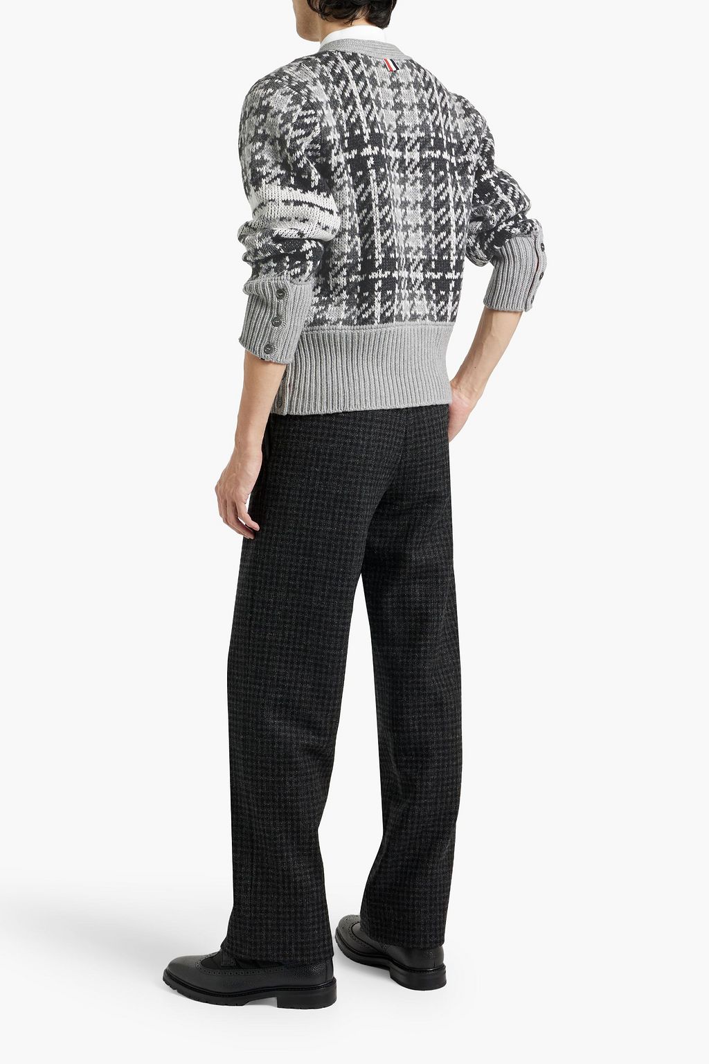 THOM BROWNE Houndstooth wool-tweed pants