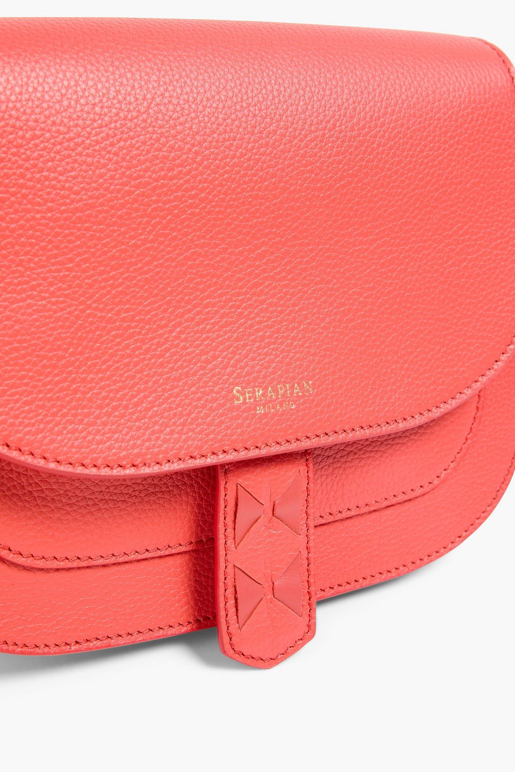 SERAPIAN Pebbled-leather shoulder bag